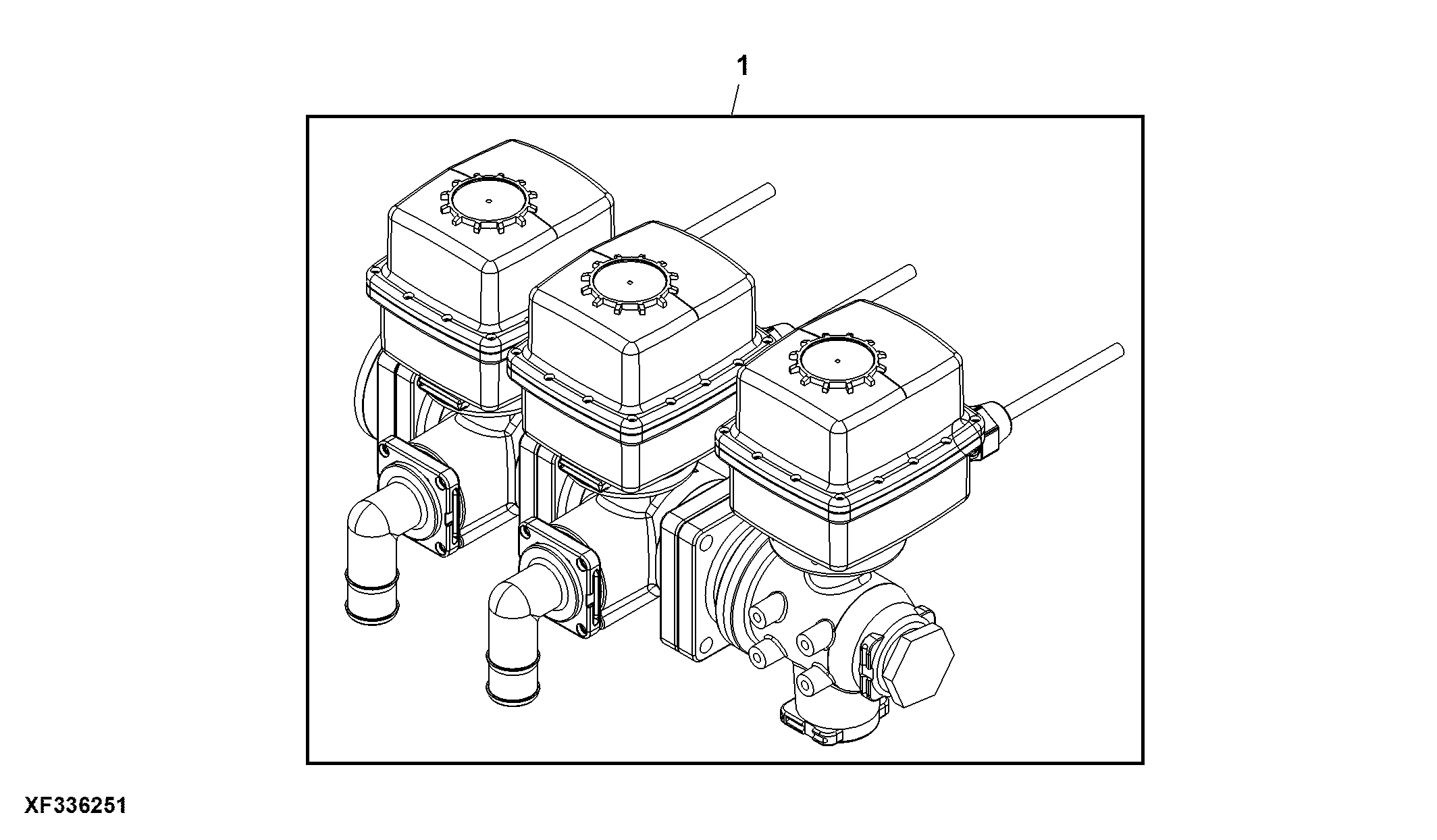 Two Section Machine, Section Valves, 1050 and 1350 GAL