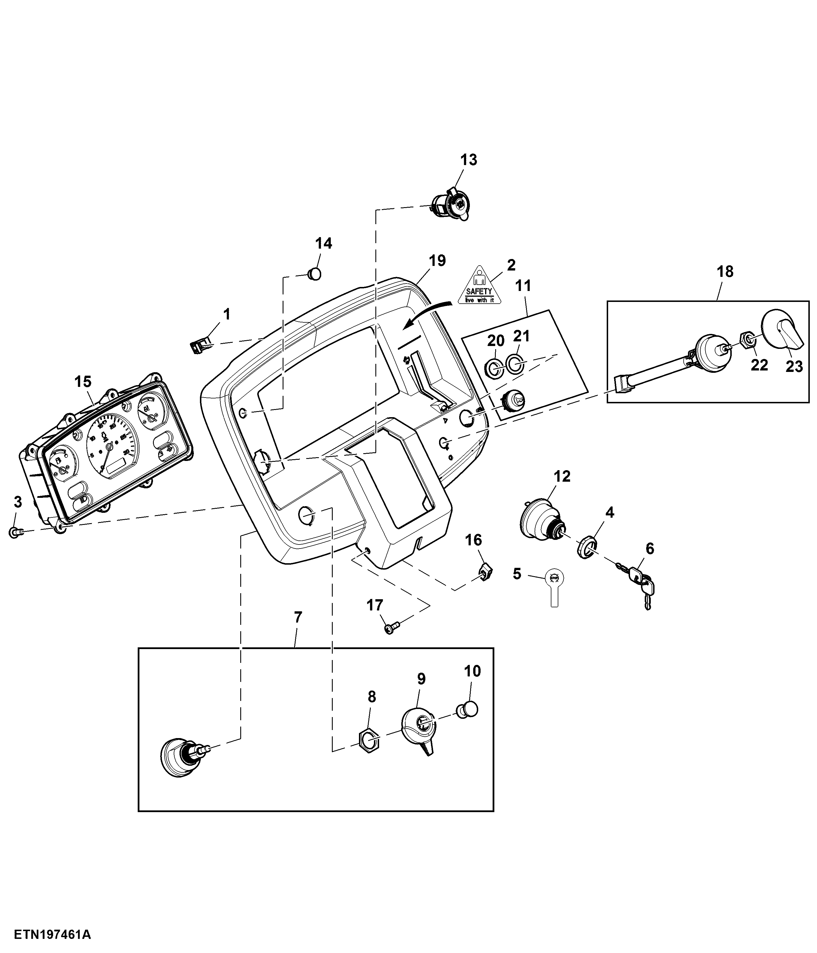 Instrument Cluster, Rotary Base Tilt Steering