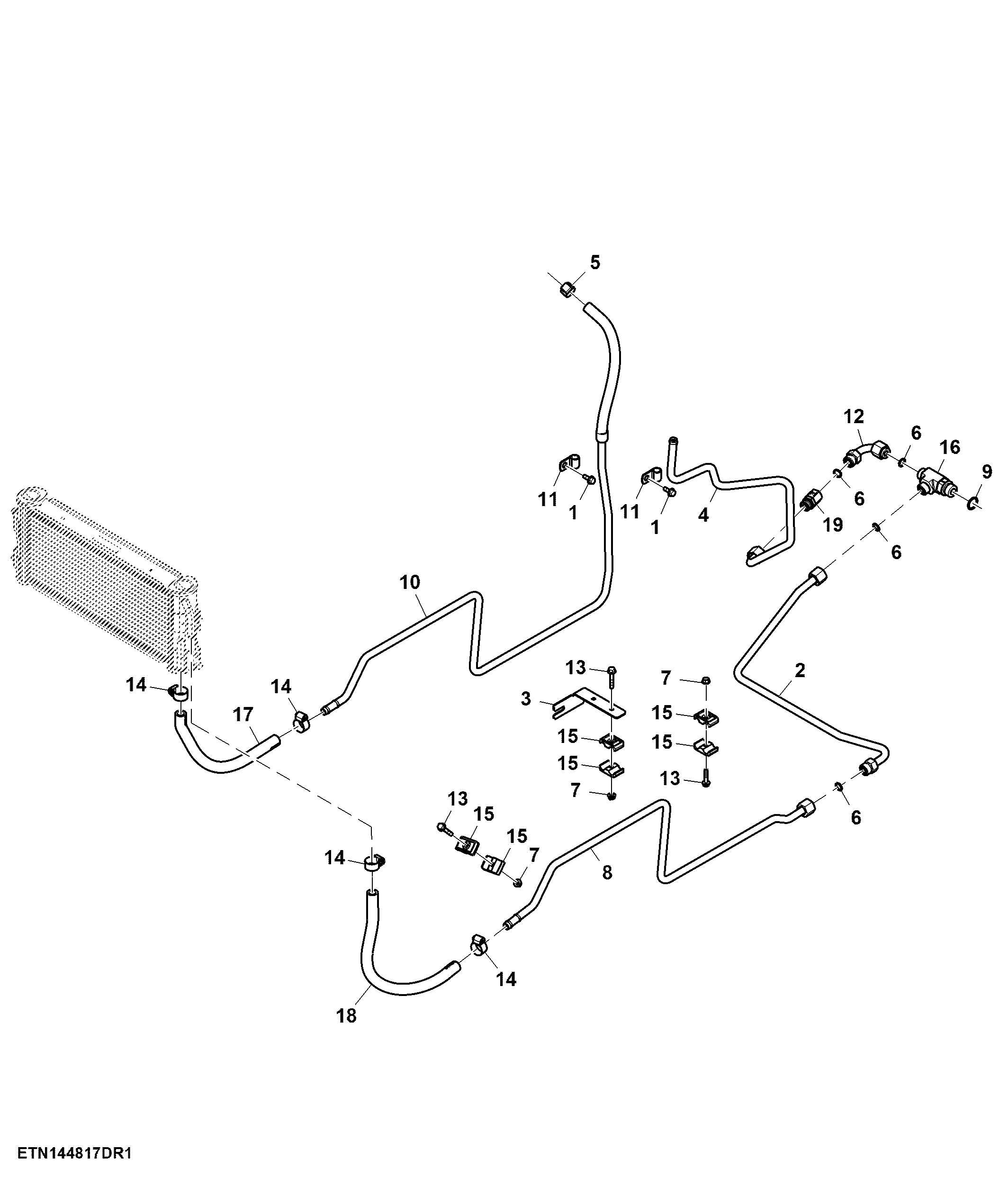 Oil Cooler Lines, PowrReverser™, Cab ( - 058666)