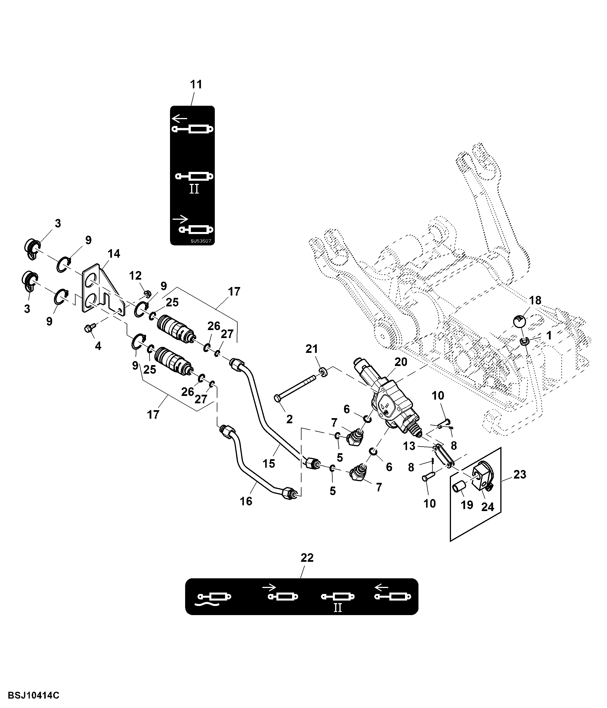Dual Selective Control Valve Kit, PowrReverser™, W/O ROPS