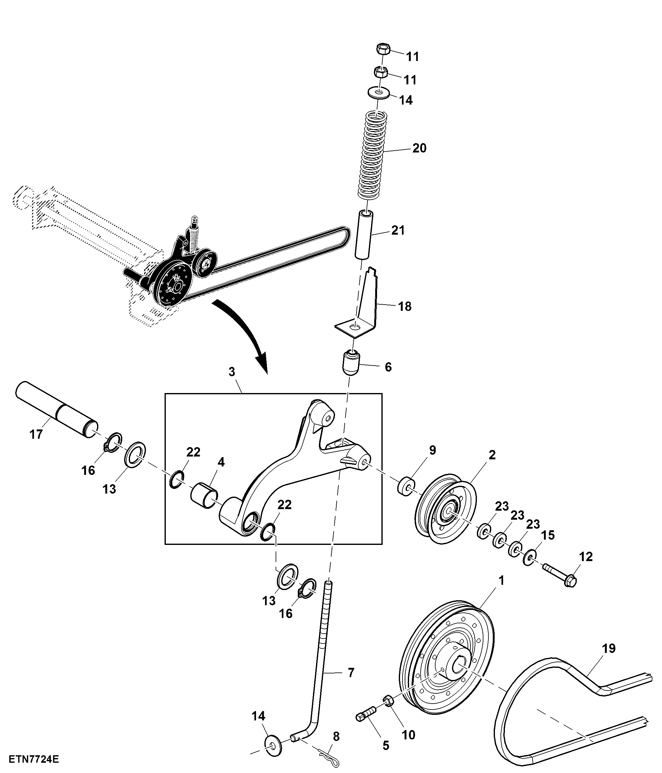 Cooling Package Air Screen Drive, Engine Side
