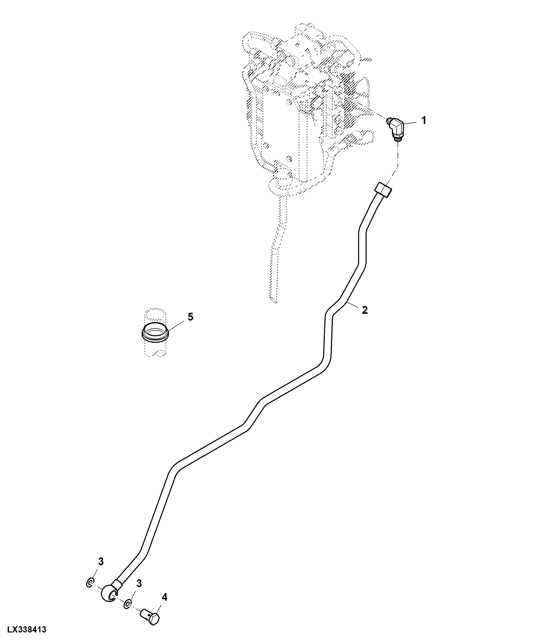 SCV Hydraulic Oil Line, Three Double Acting SCVs