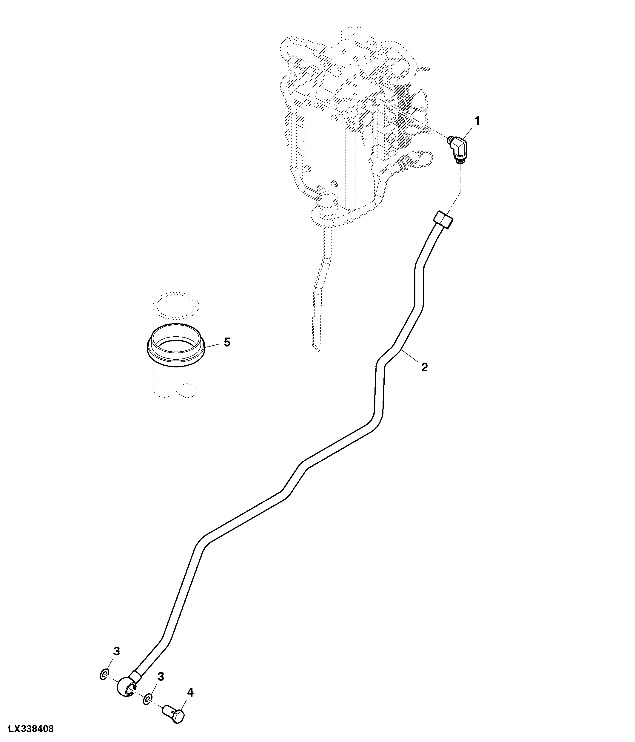 SCV Hydraulic Oil Line, Three Double Acting SCVs