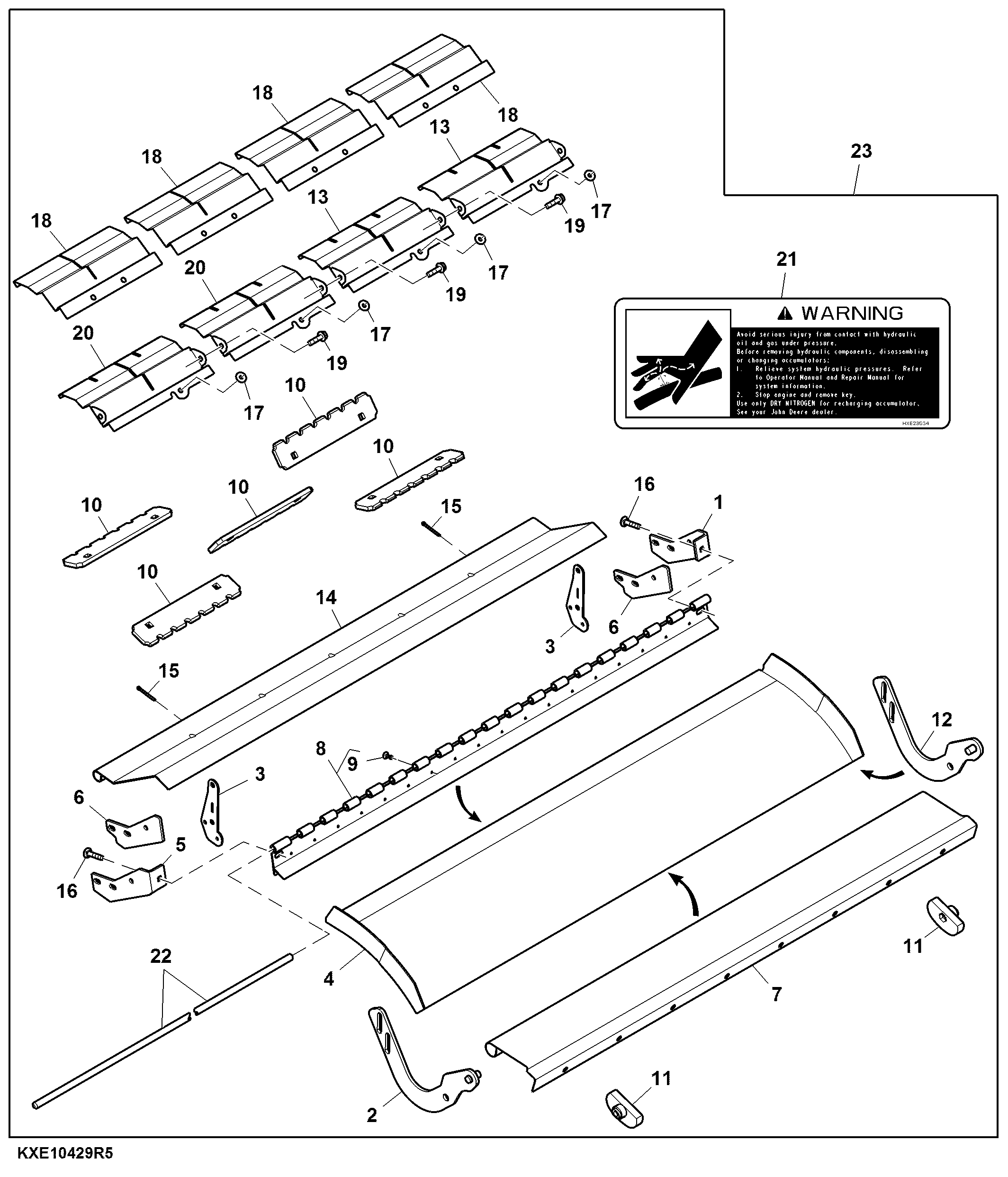Feeder House Feed Floor Kit, High Moisture Corn