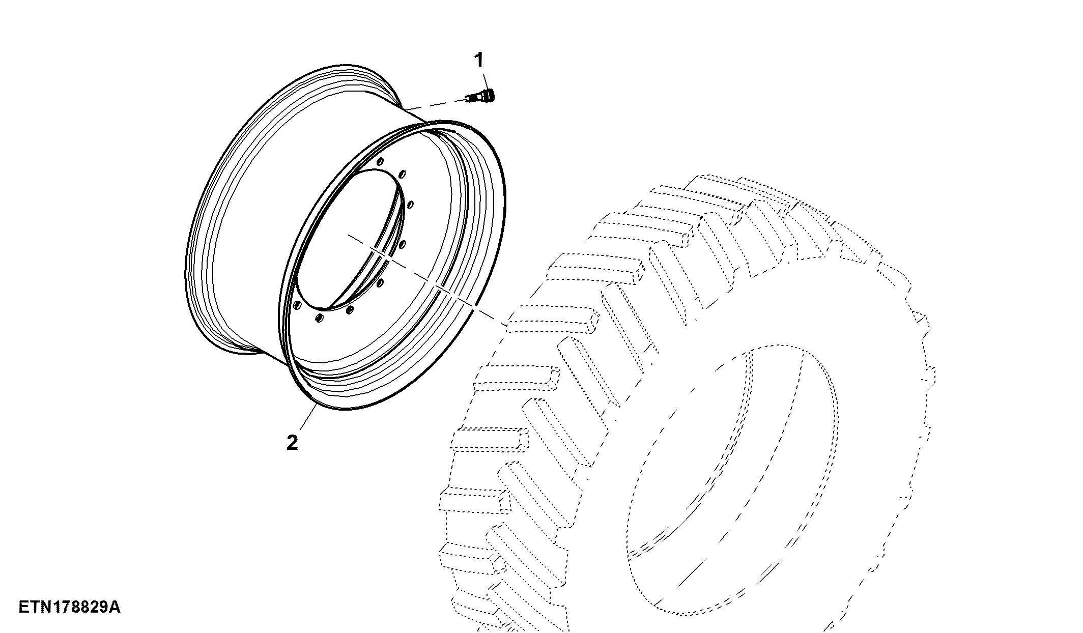 Inner Front Wheels, 2 Position, Group 43 Tires, RH Illustrated