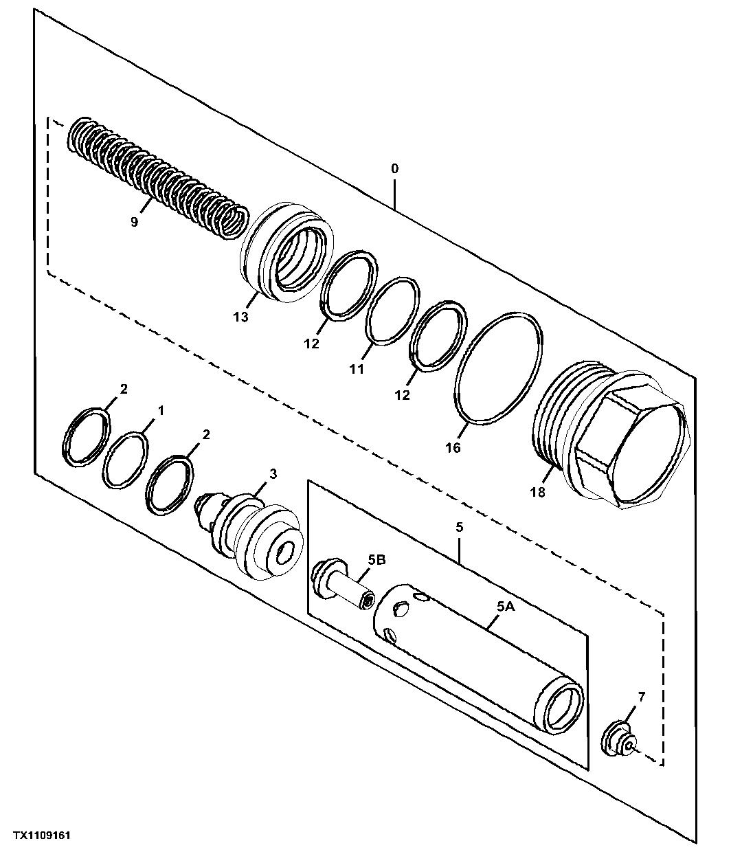 Travel Motor Crossover Relief Valve Components
