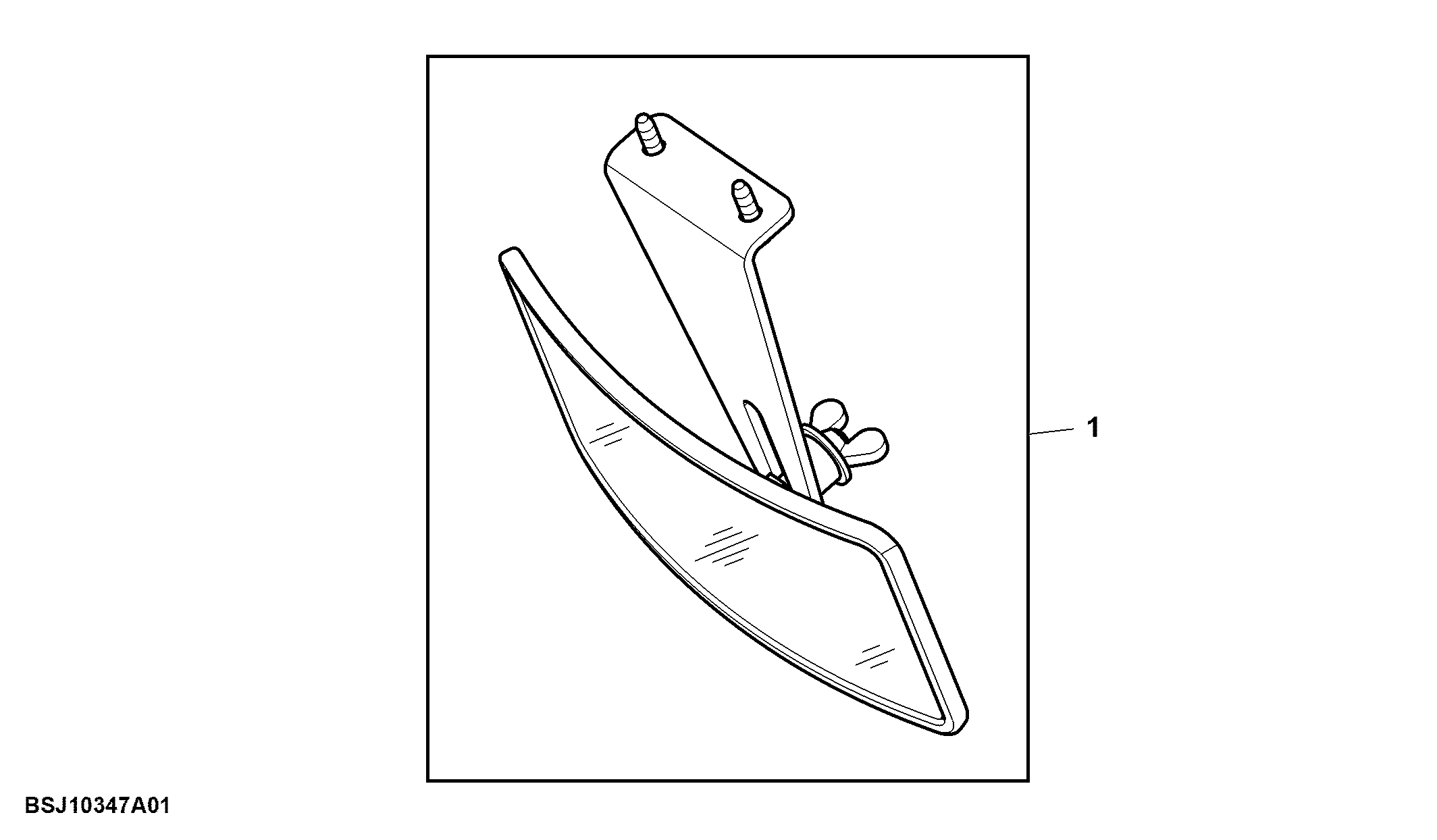 Attachment, Internal Mirror, Cab