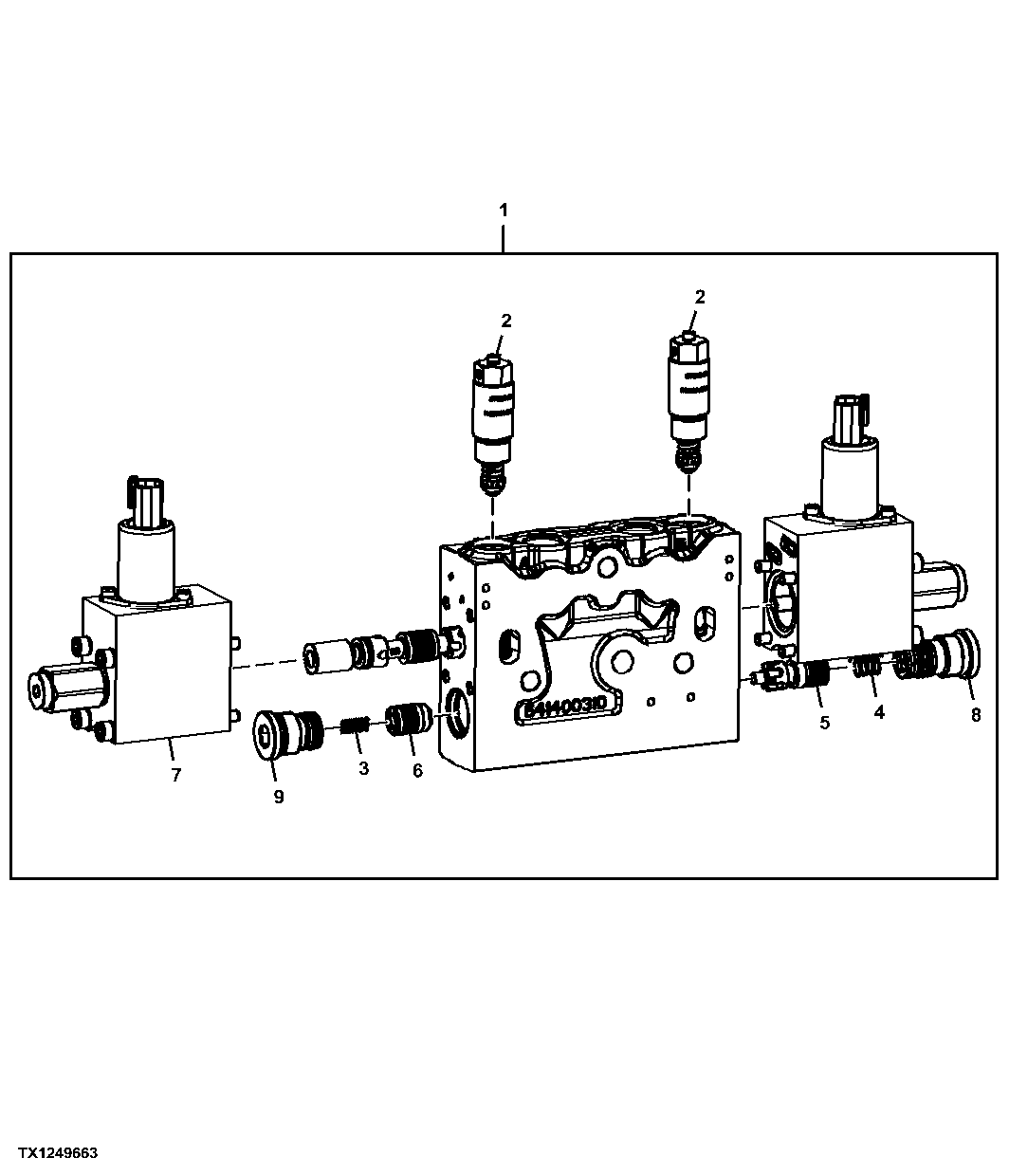 Hydraulic Control Valve Components, Auxiliary Section