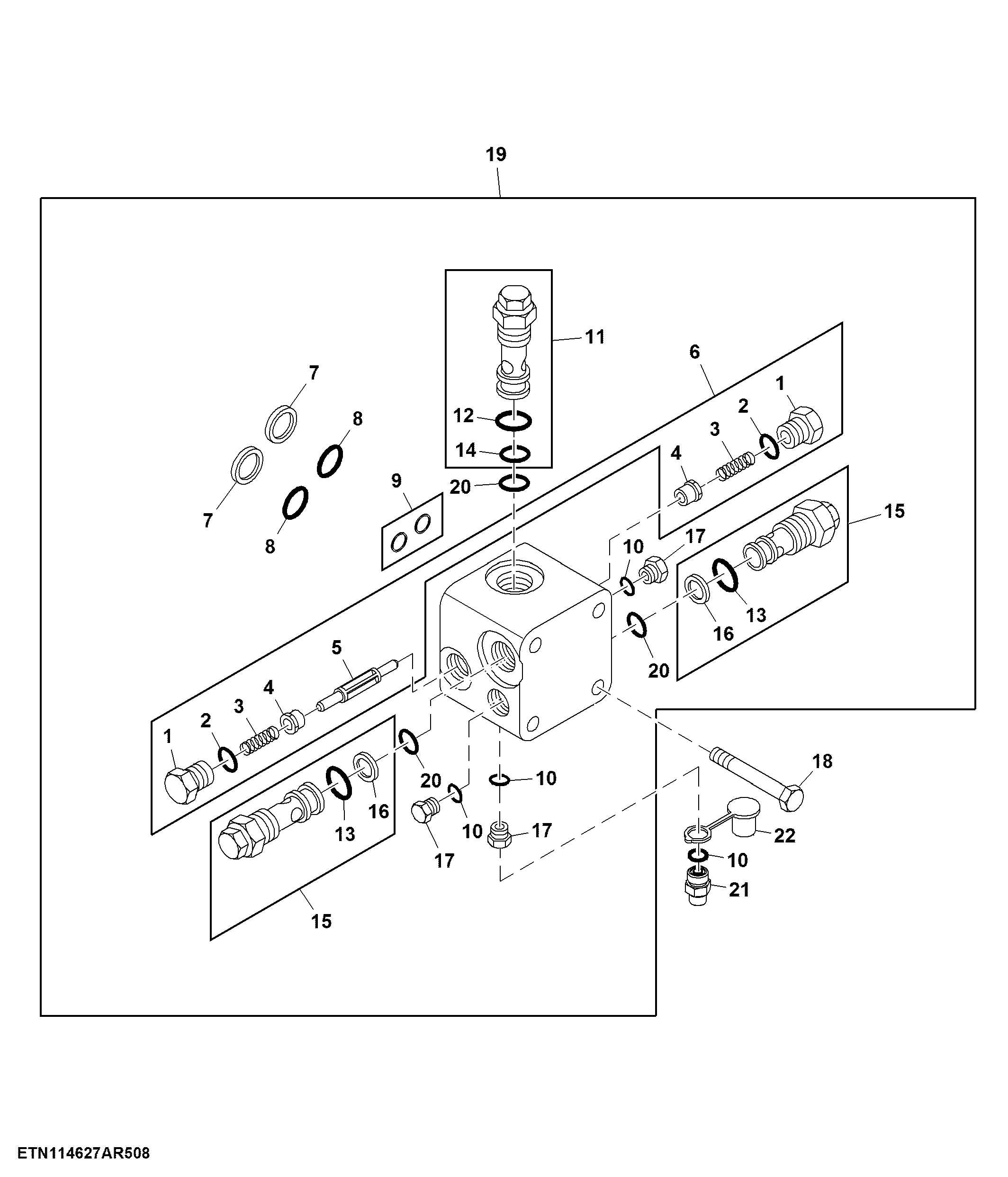 Transmission Hydrostatic Motor Valve, 30 km/h (19 mph)