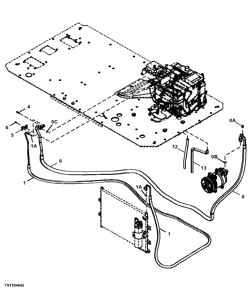 Air Conditioner (A/C) Compressor and Condenser Hoses