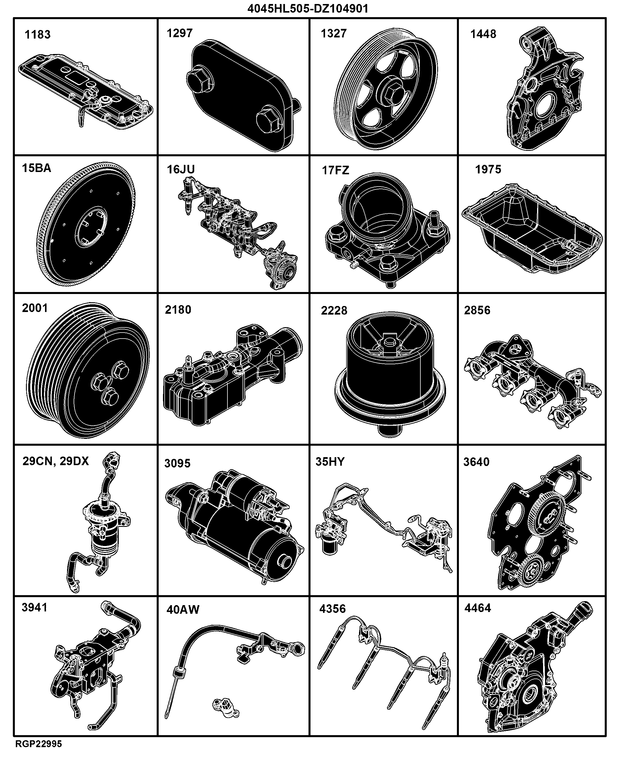E2 Engine 4045HL505-DZ104901-ETN177215-ETN178031