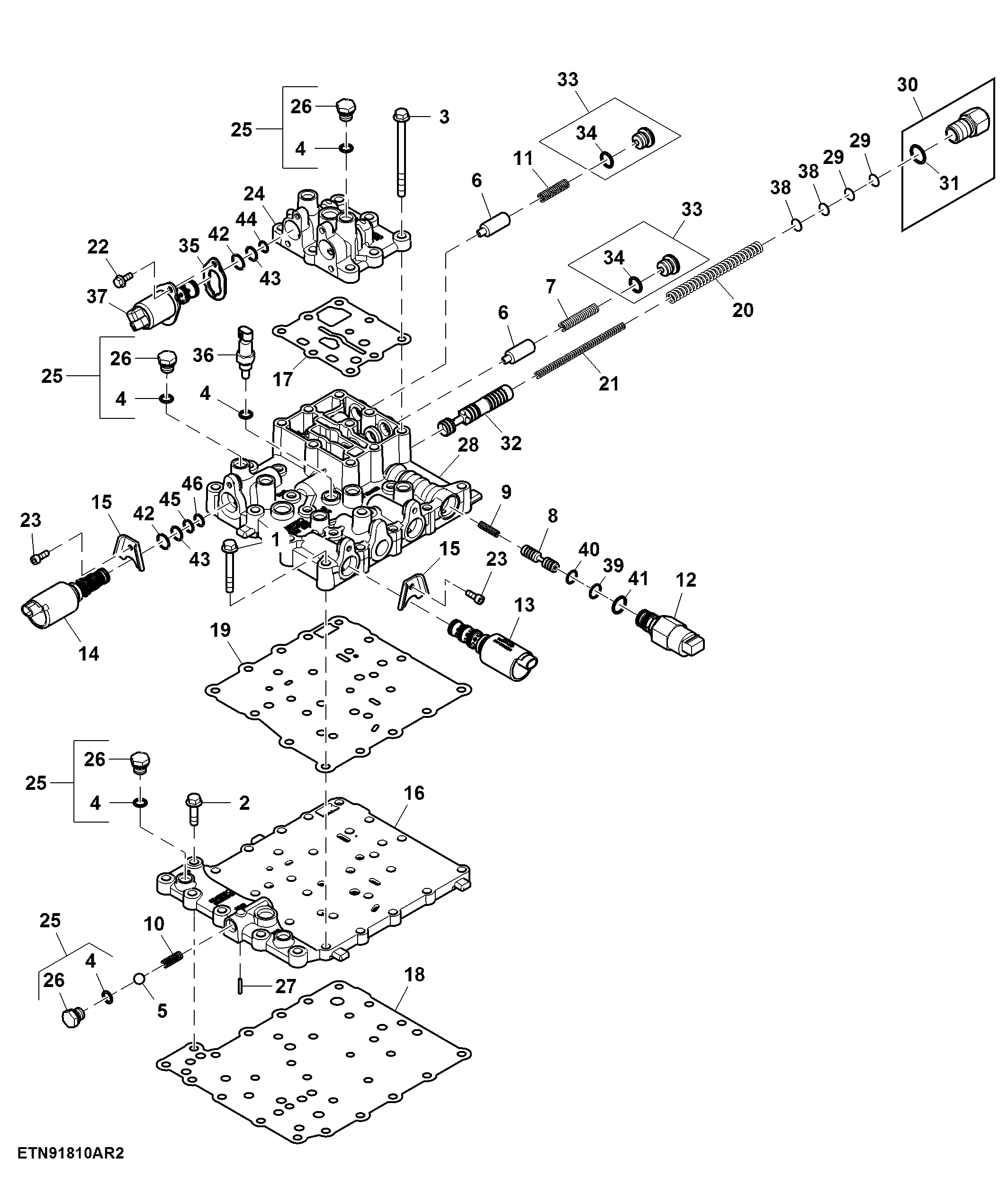 Control Valve, 16X16 Transmission, Open Center