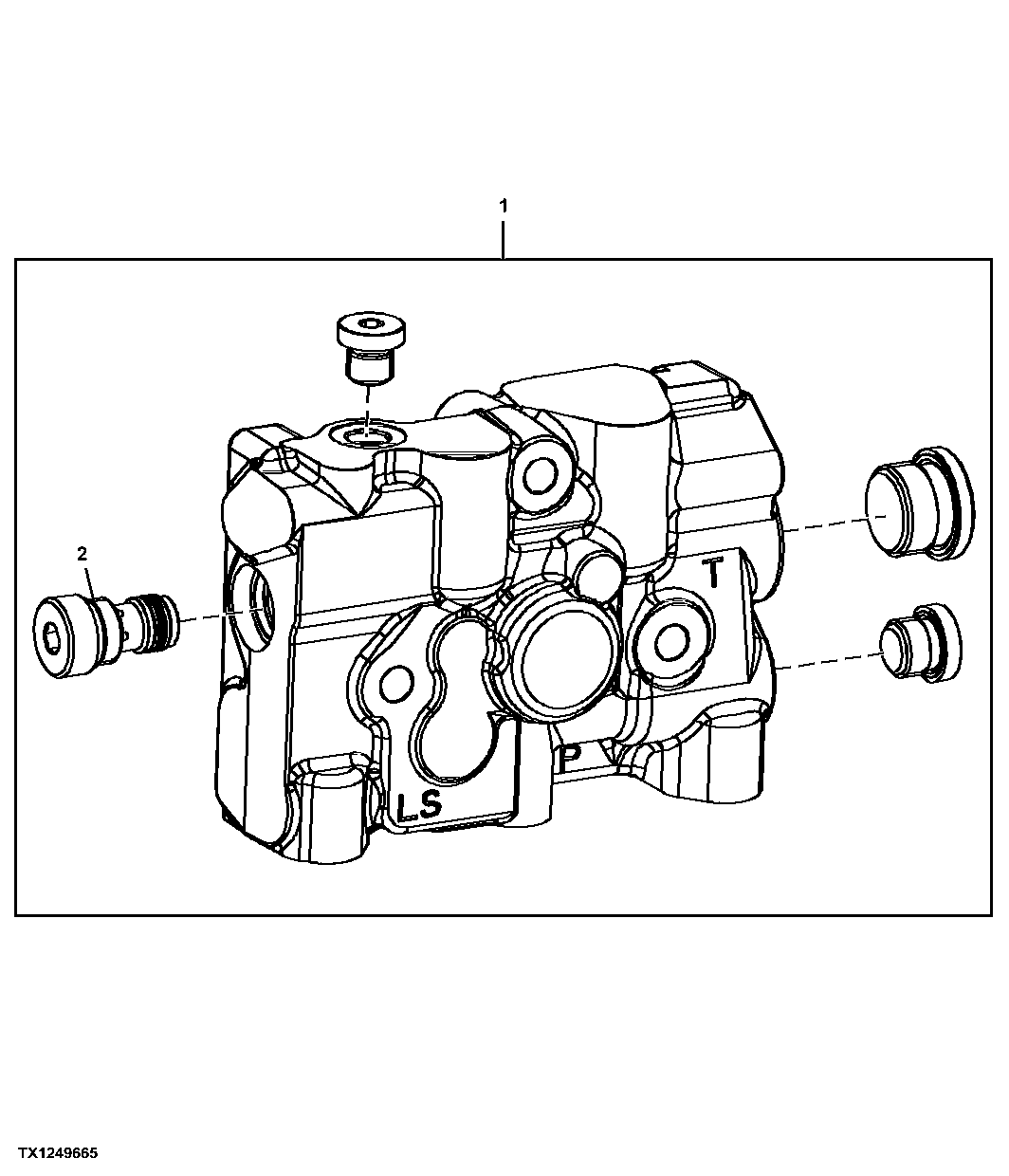 Hydraulic Control Valve Components, Two Function, Outlet Section