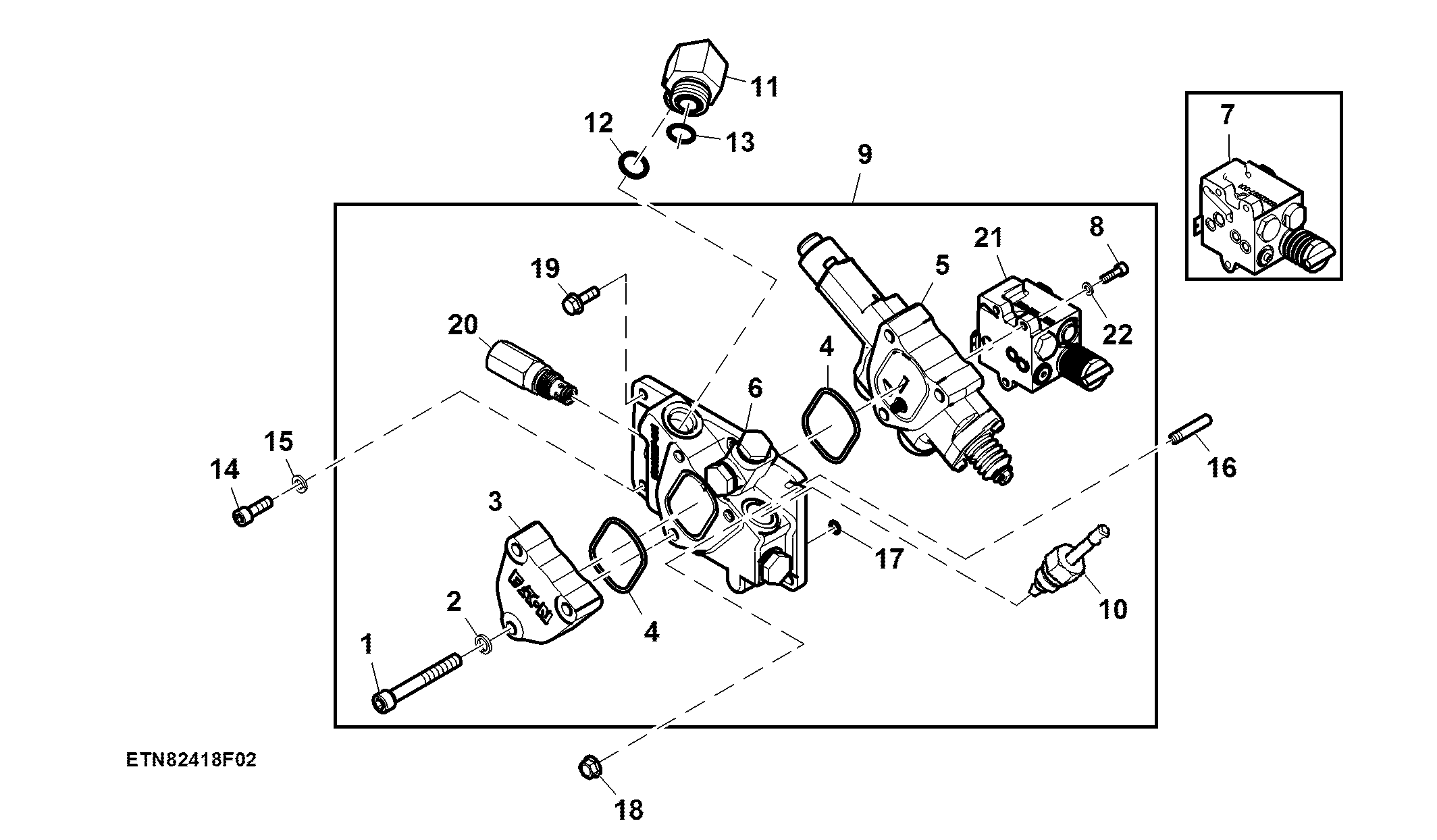 Rockshaft Control Valve, W/ EQRL, W/ SCV, Reverse PTO