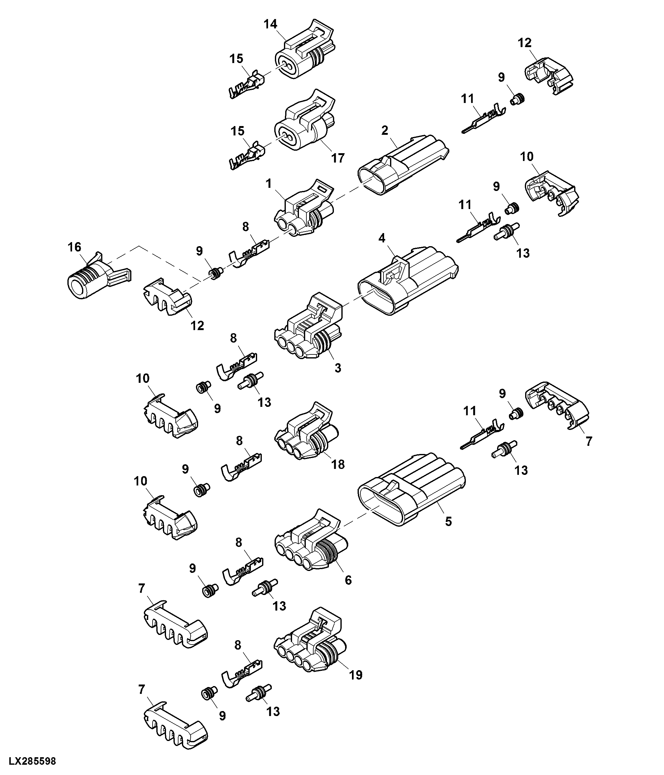Connectors, 2-, 3- and 4- Terminal, Metri Pack