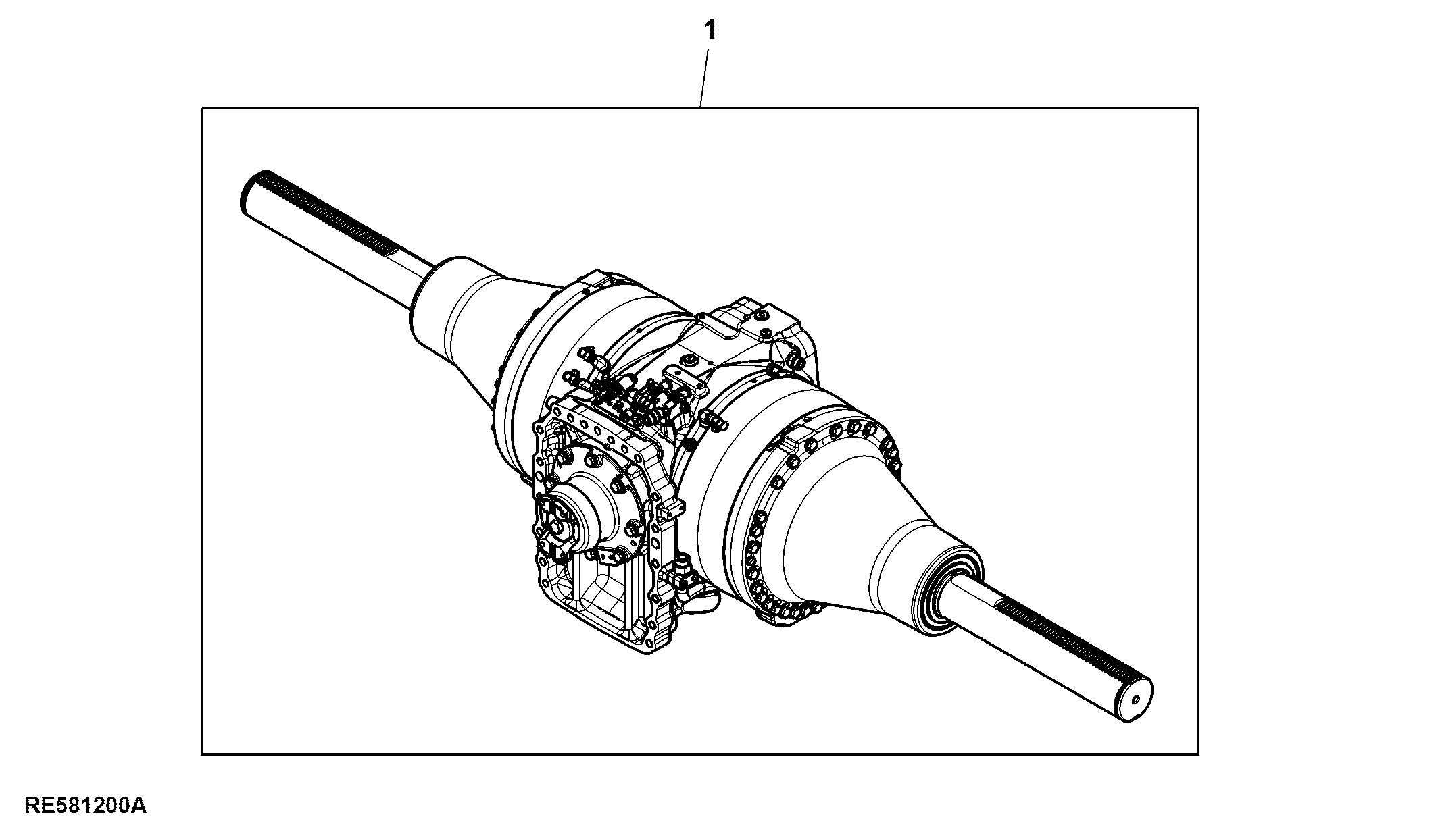 Front Axle, 120 mm, Double Reduction (056000 - )