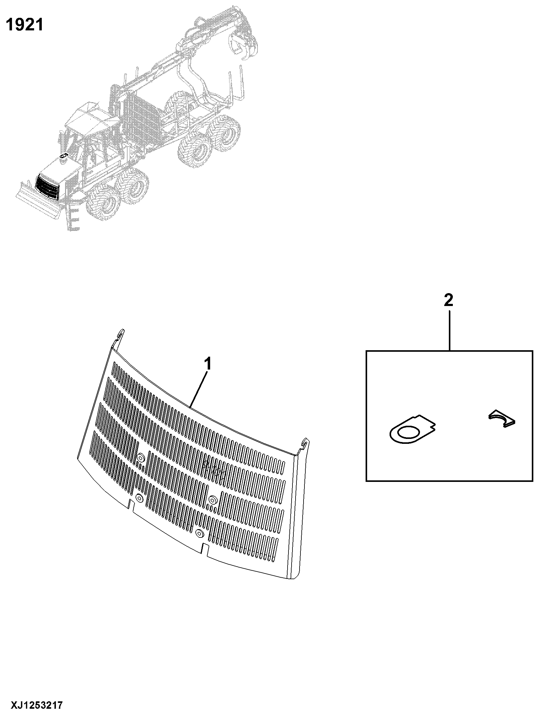 1921 Grille & Grille Housing 1110D