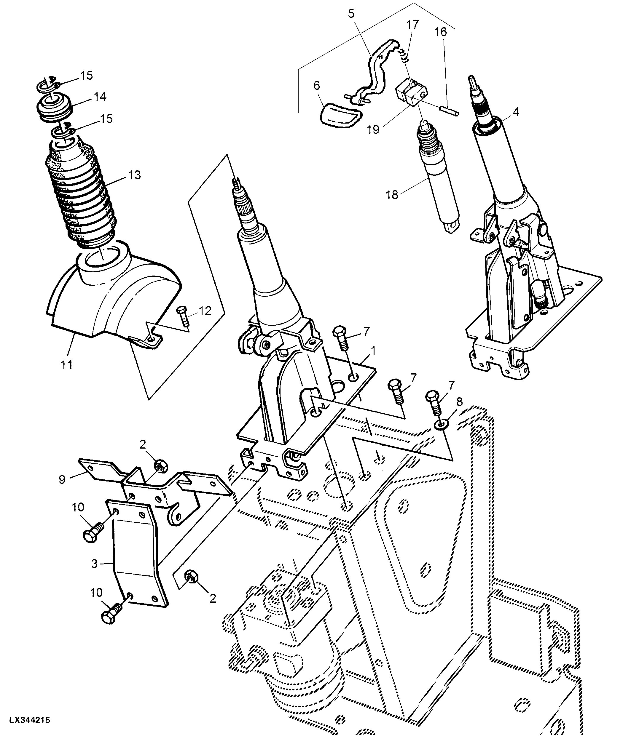 STEERING COLUMN, TELESCOPIC (2-POST ROLL GARD LOW PROFILE)
