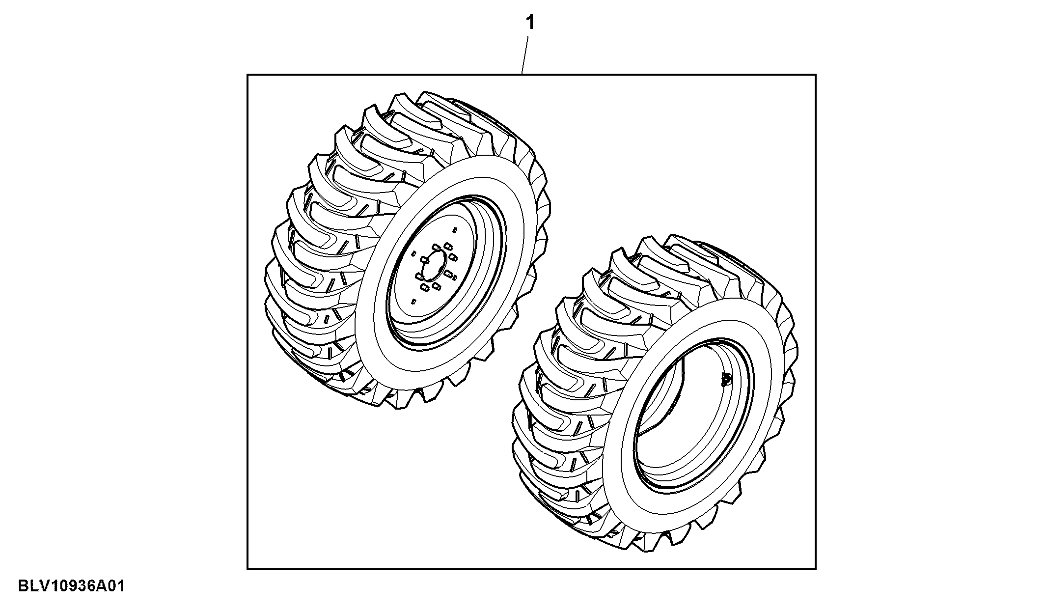 Attachment, Rear Wheels, D19.5 X W12.25
