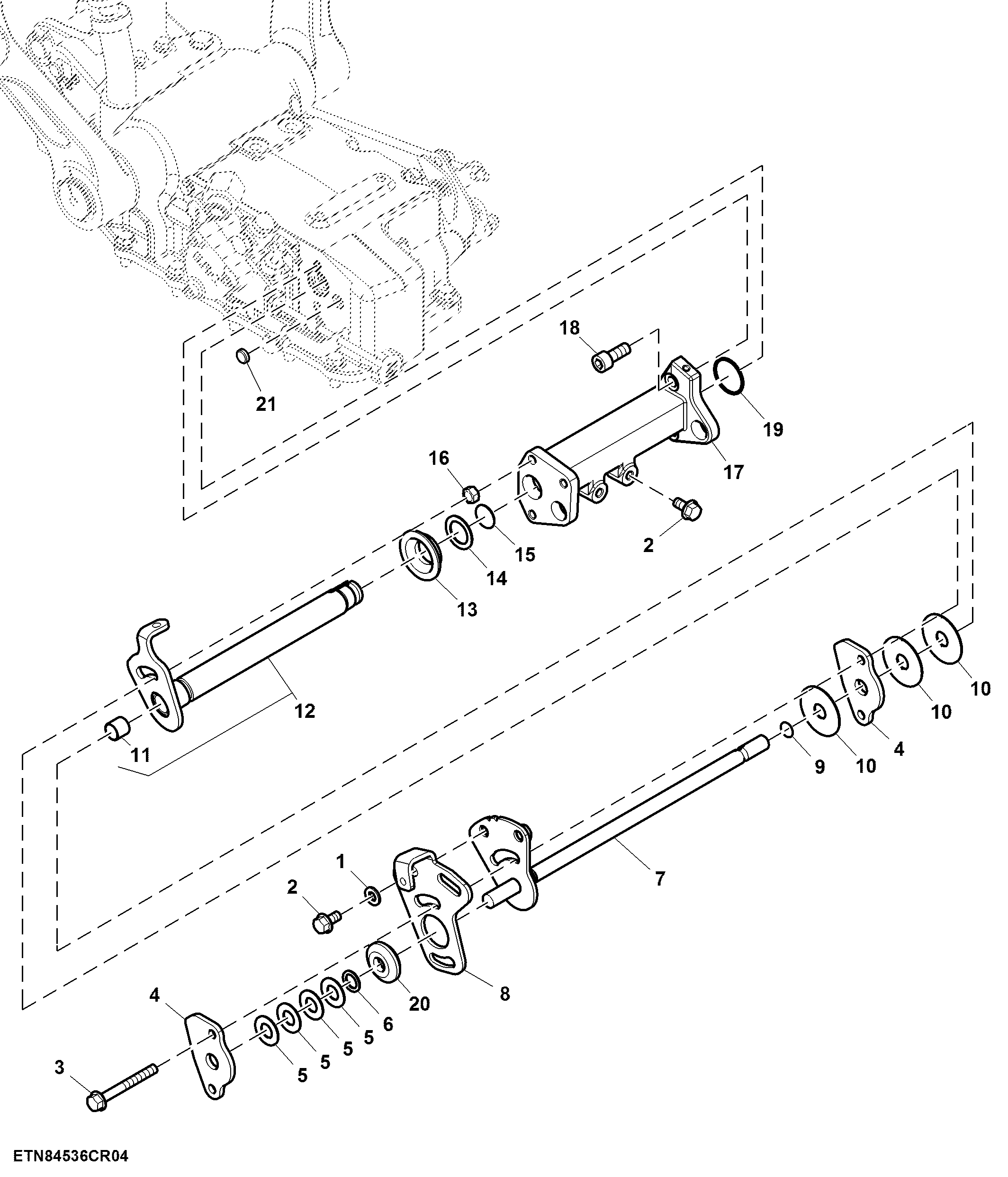 Rockshaft Control Linkages, RH, SyncShuttle™, Cab