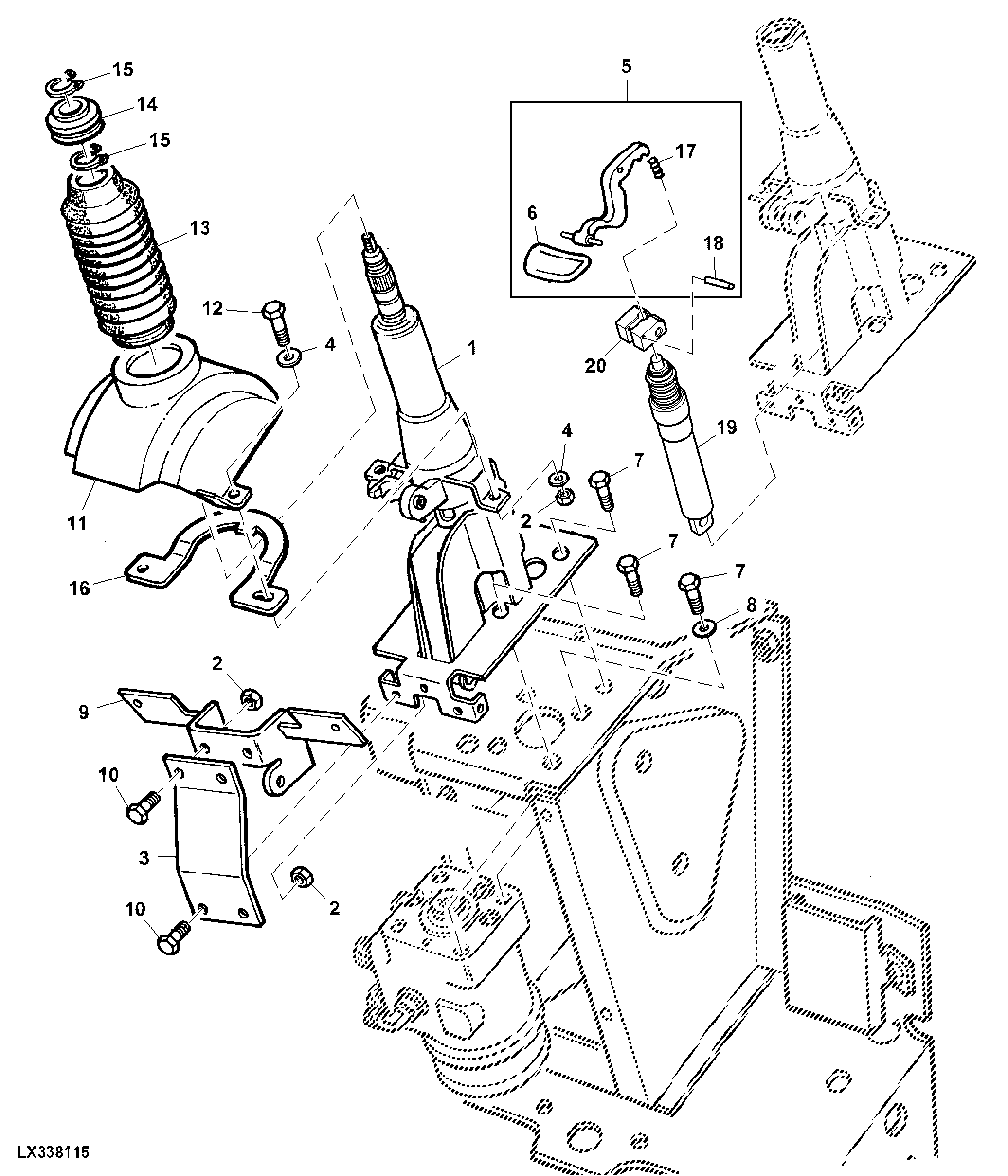 STEERING COLUMN, NON-TELESCOPIC (2-POST ROLL GARD LOW PROFILE)