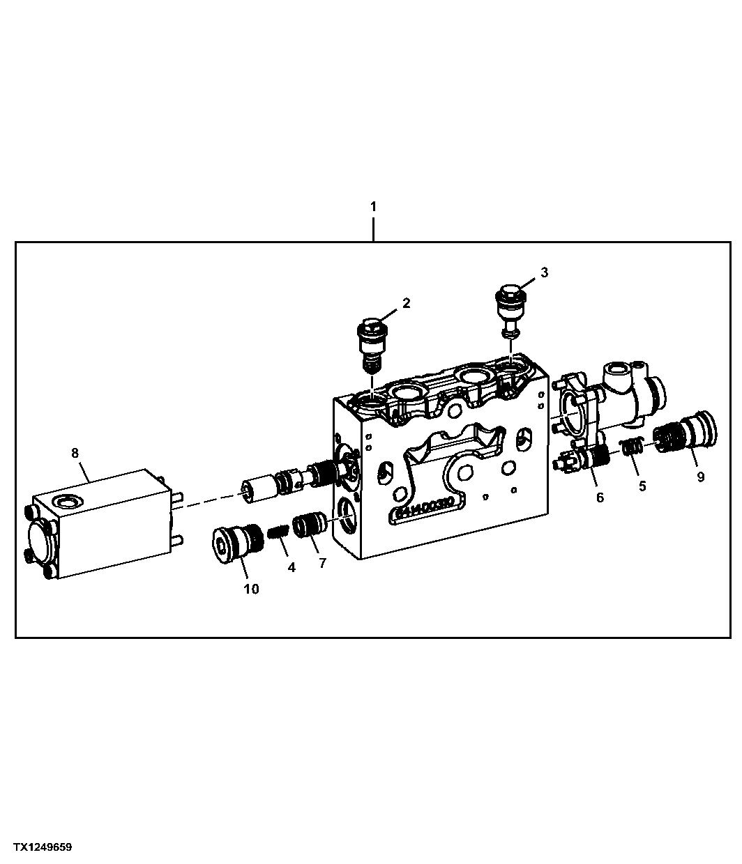 Hydraulic Control Valve Components, Boom Section