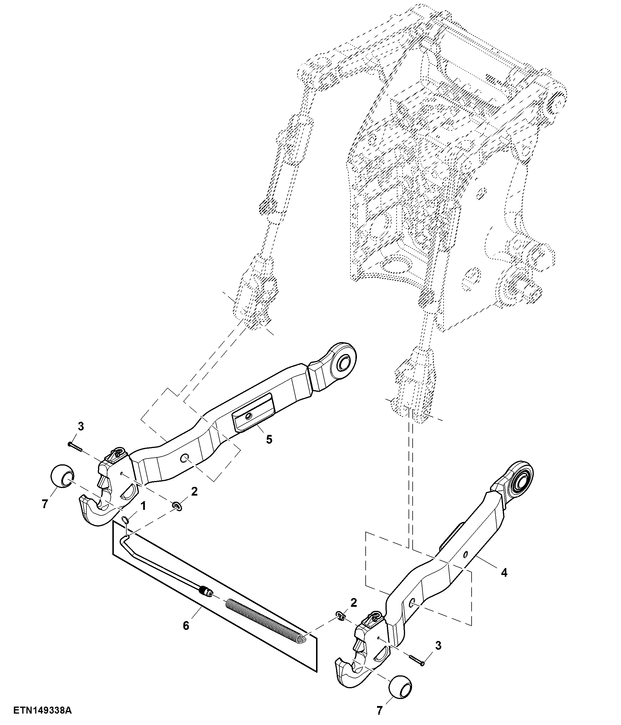 Draft Link, W/ Hook End and Wedge Blocks, Category 4