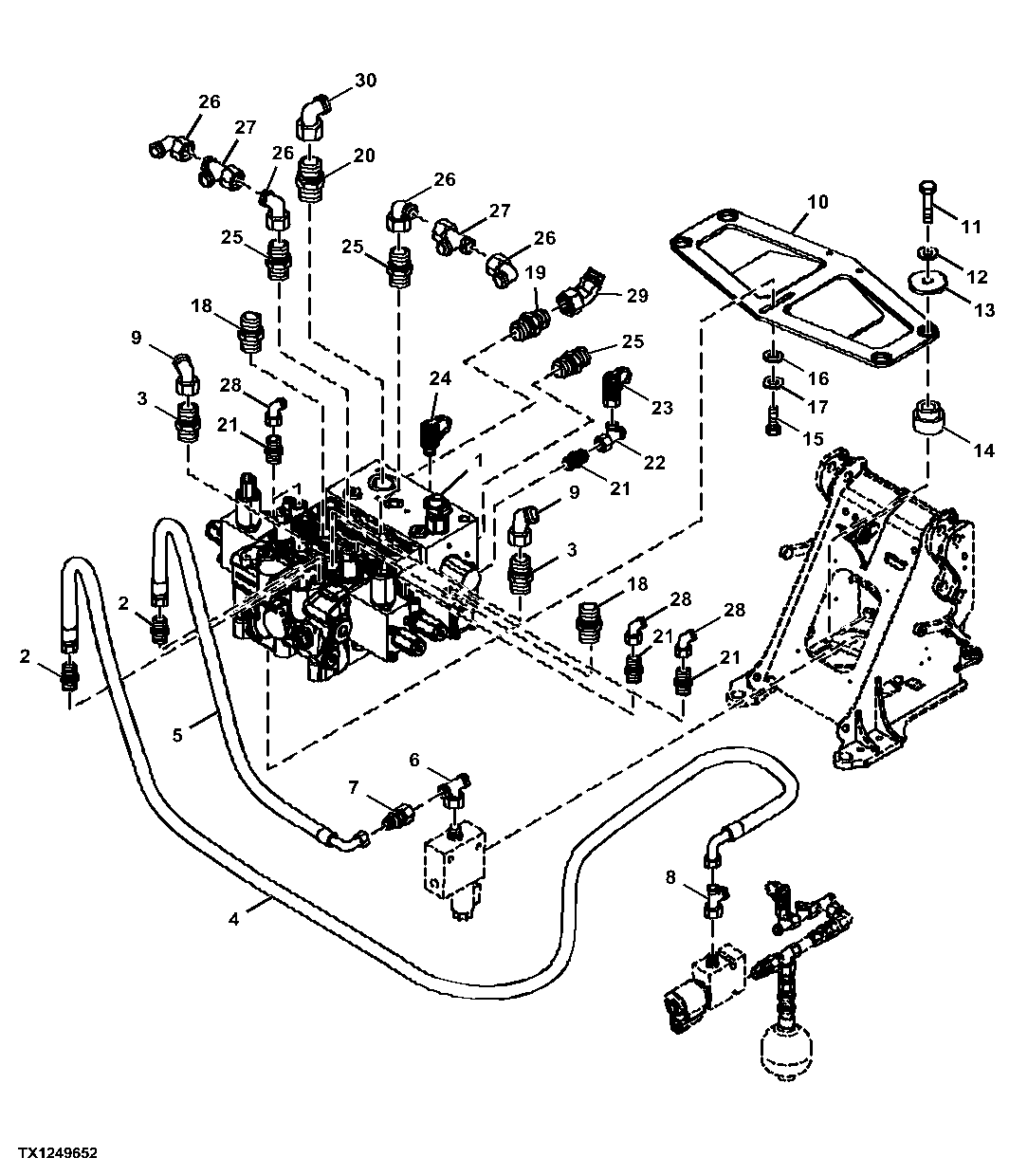 Main Control Valve and Fittings, Three Function
