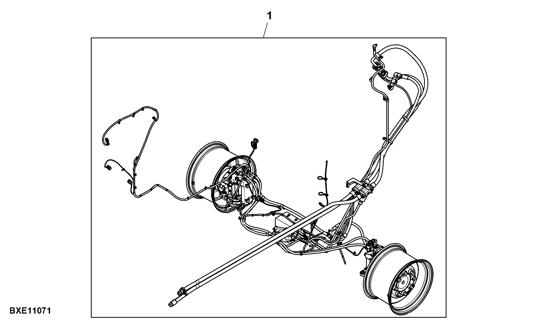 Attachment, 4WD, Rear Wheel 24 X 15L W/ Sensor, Conversion Kit