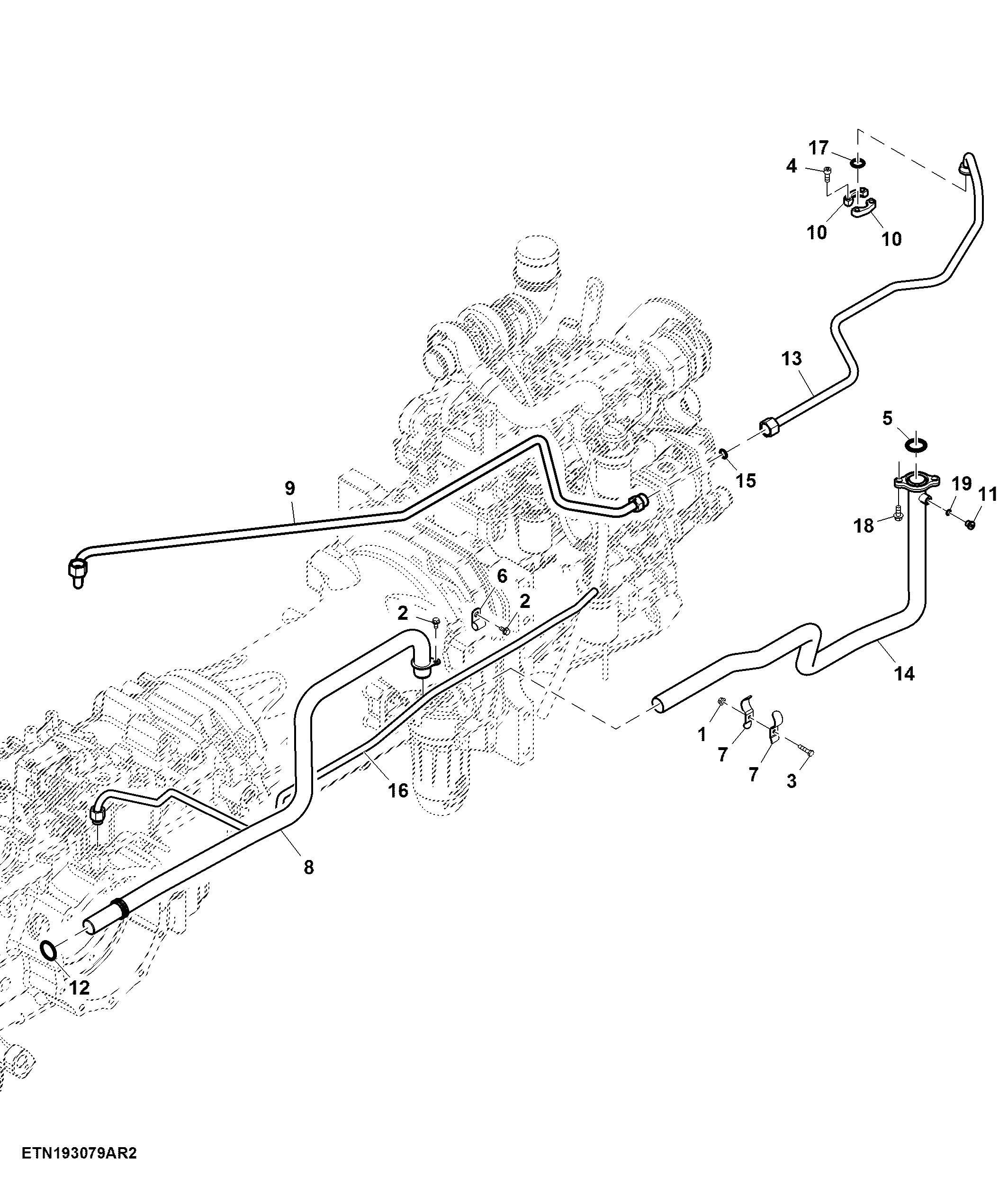 Oil Line, Chassis Hydraulic, Long Wheel Base
