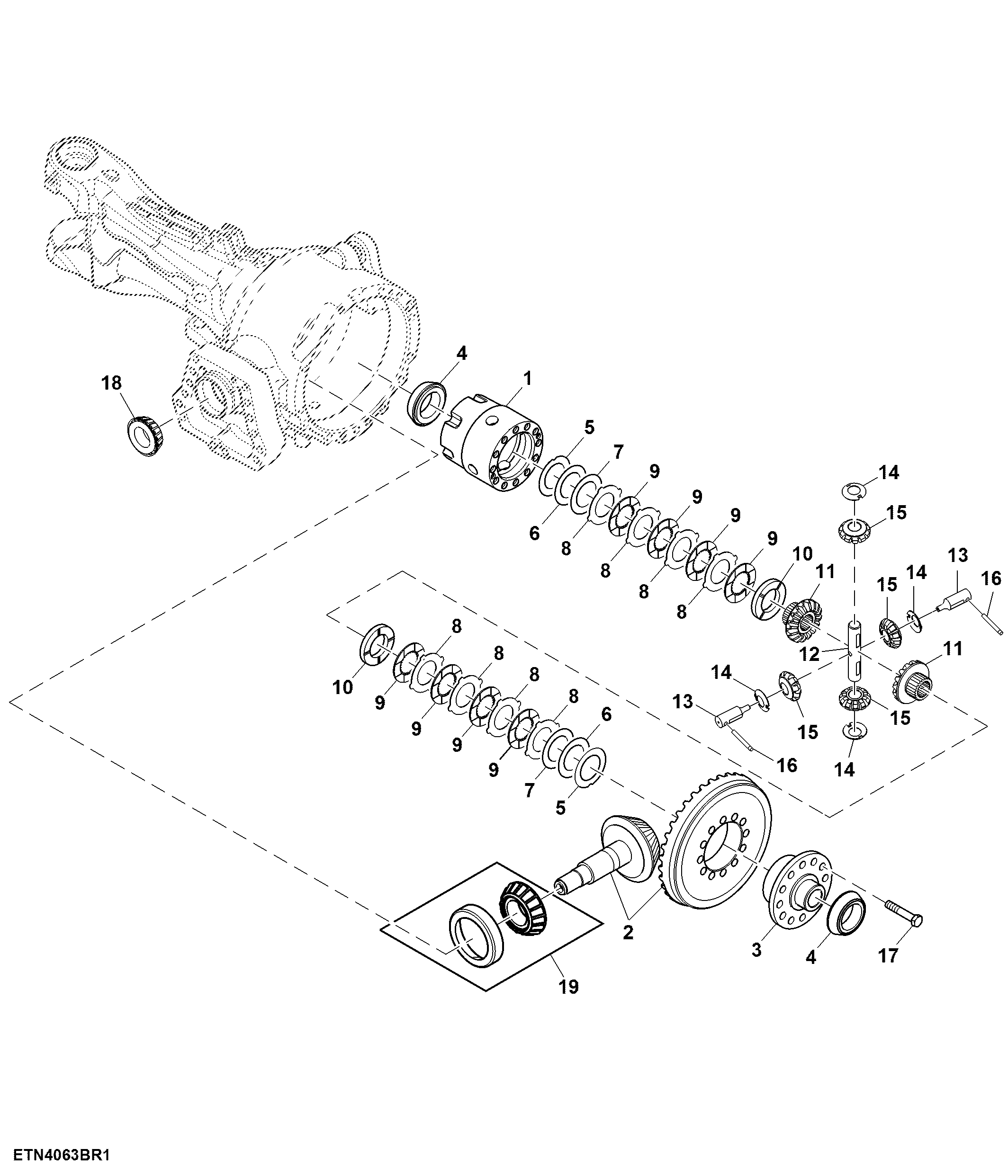 Front Differential, Limited Slip 2.5 Ratio, 1300 MFWD, TLS™