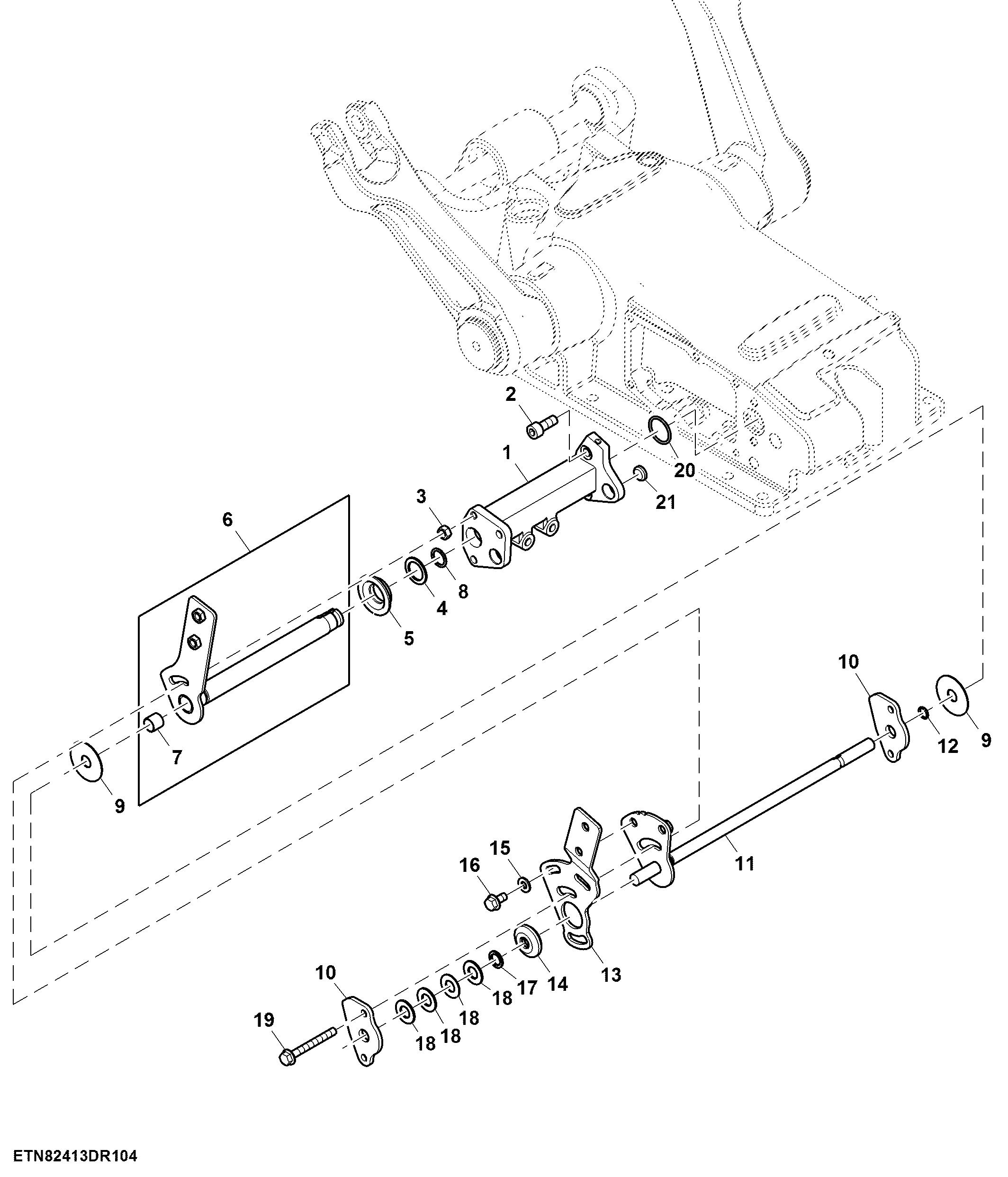 Rockshaft Control Levers, W/O EQRL, W/ SCV, Reverse PTO
