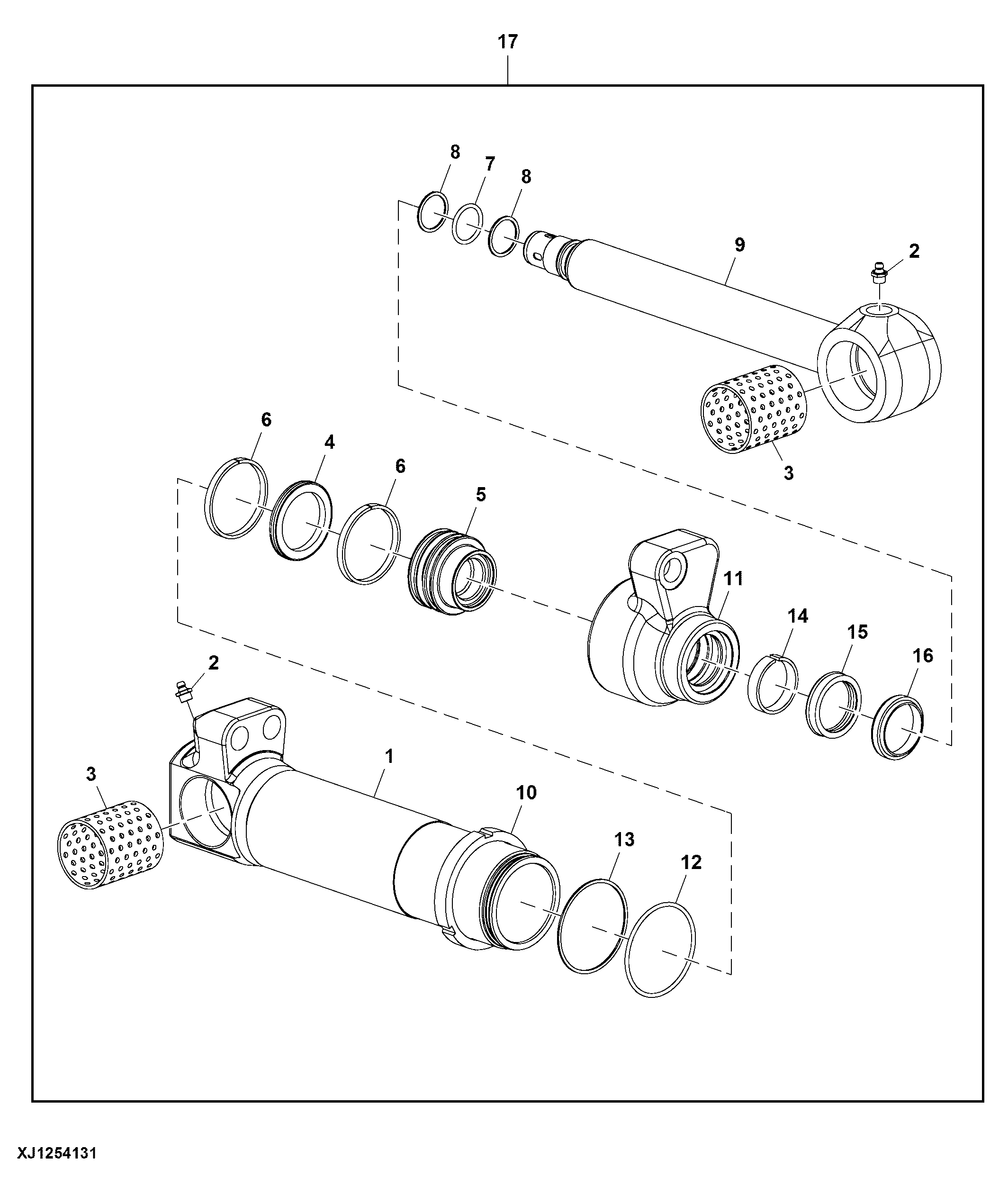 Grapple Hydraulic Cylinder, HSP Gripen 020, 020HD, 020BIO