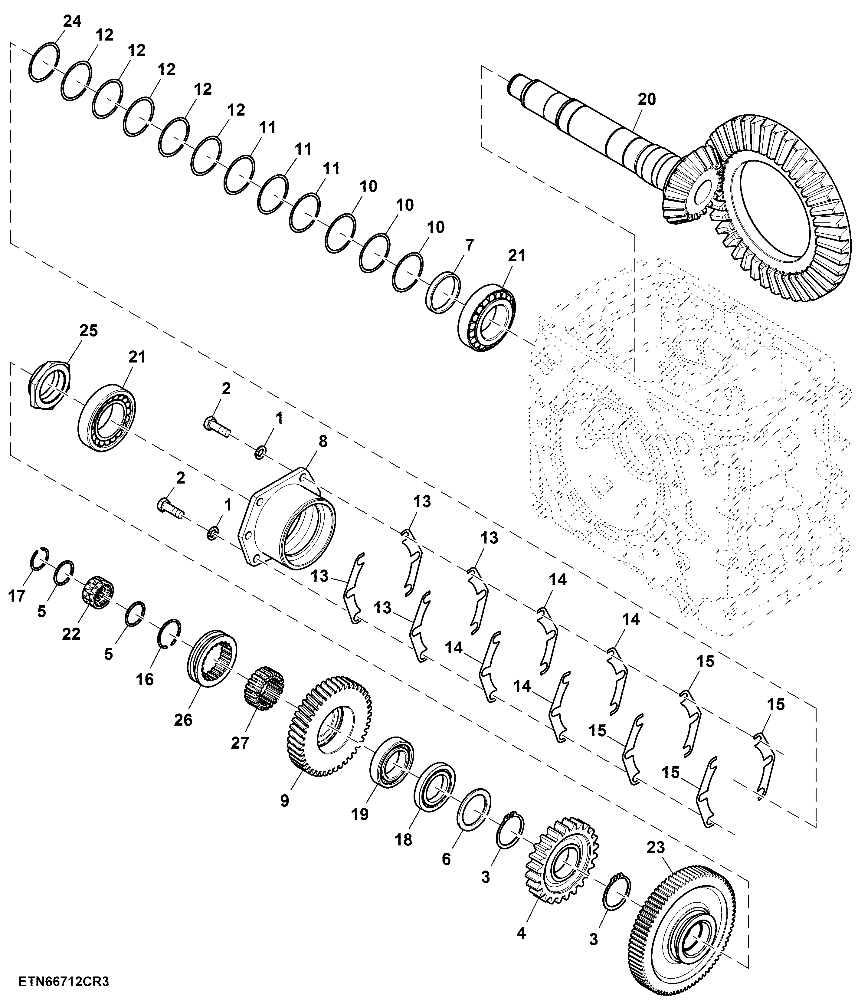 Ring Gear and Pinion Shaft, Low Speed, SyncShuttle™
