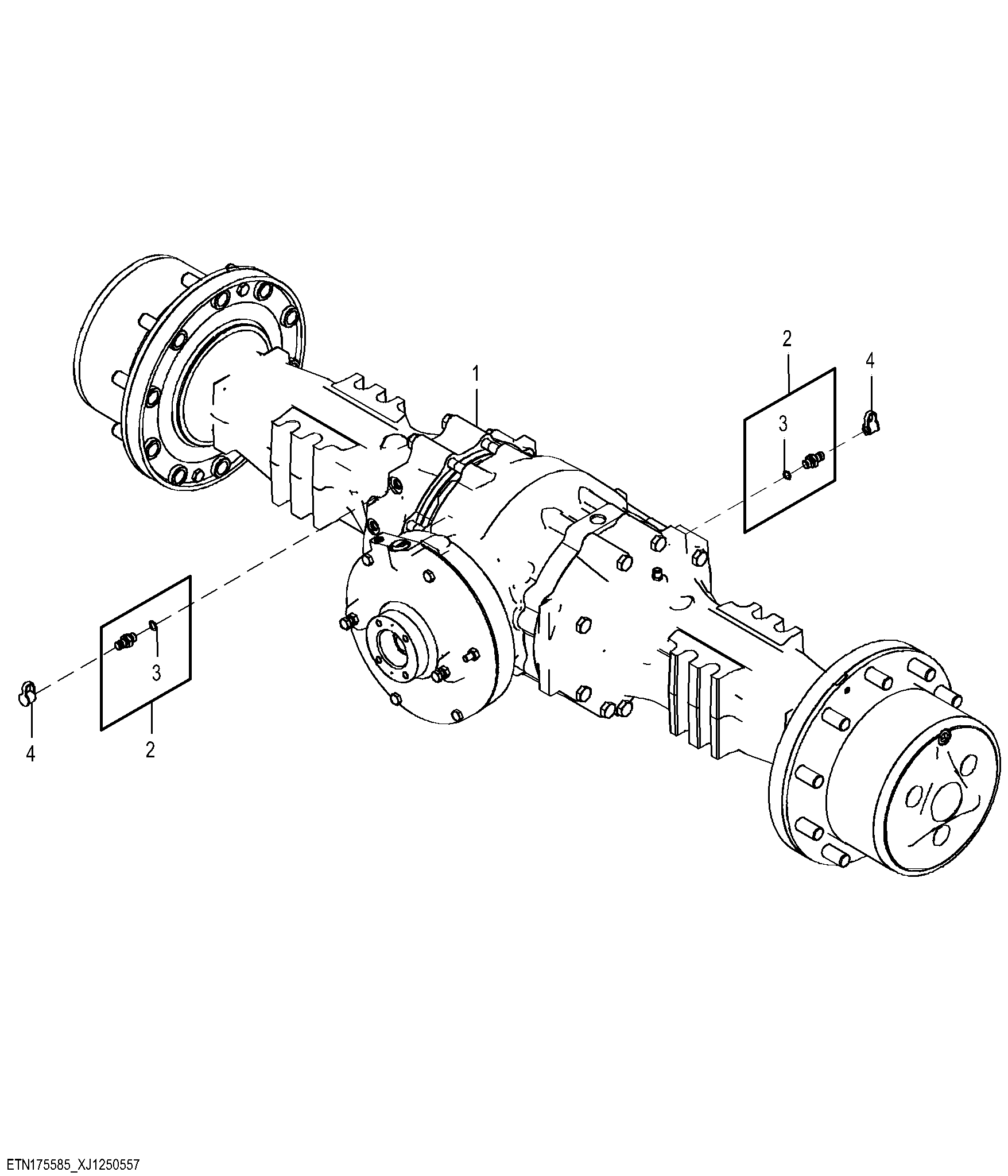 Complete Rear Axle and Differential Assembly