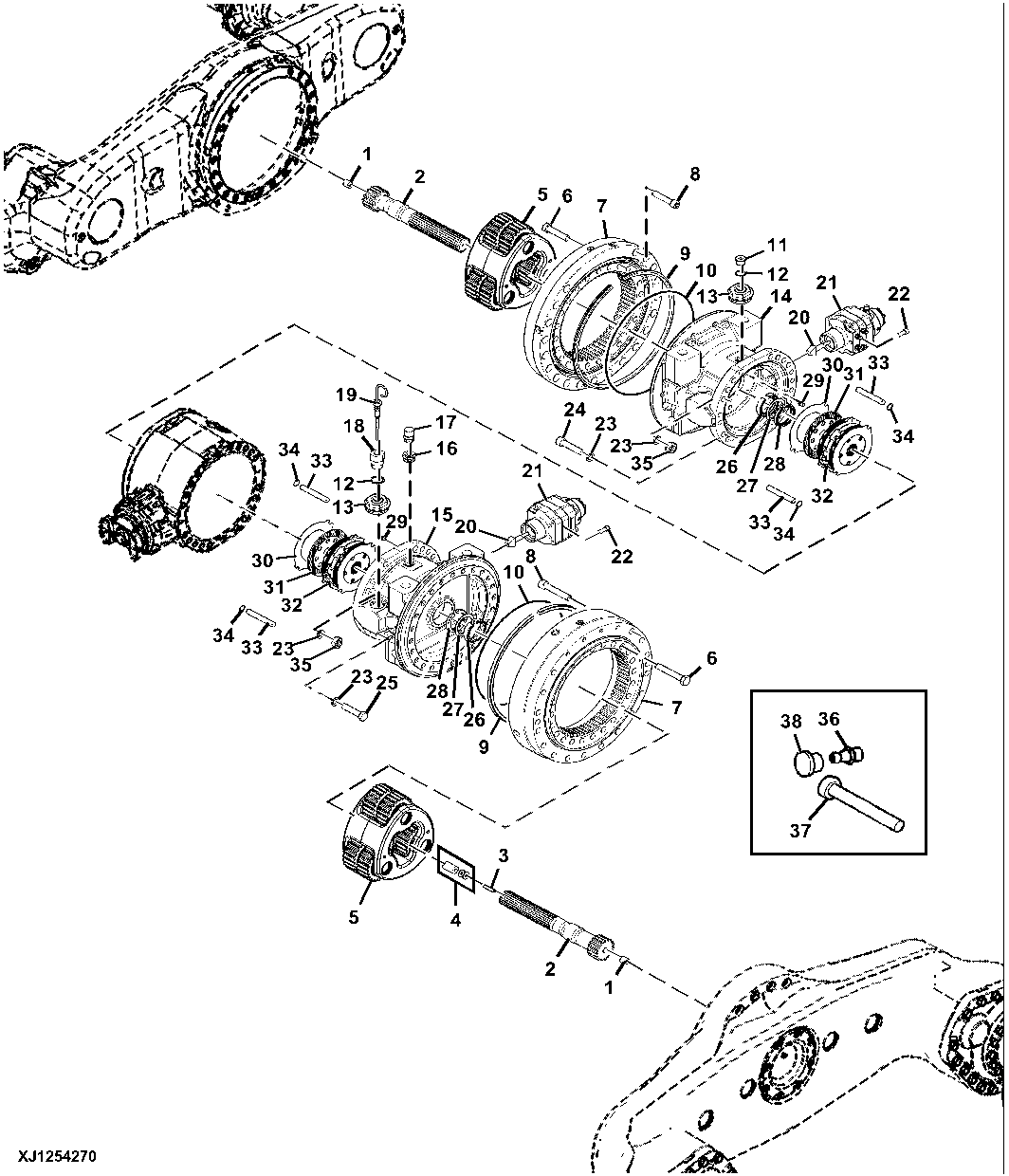 Axle Beam, Standard Front and Rear Axle, LOK 165