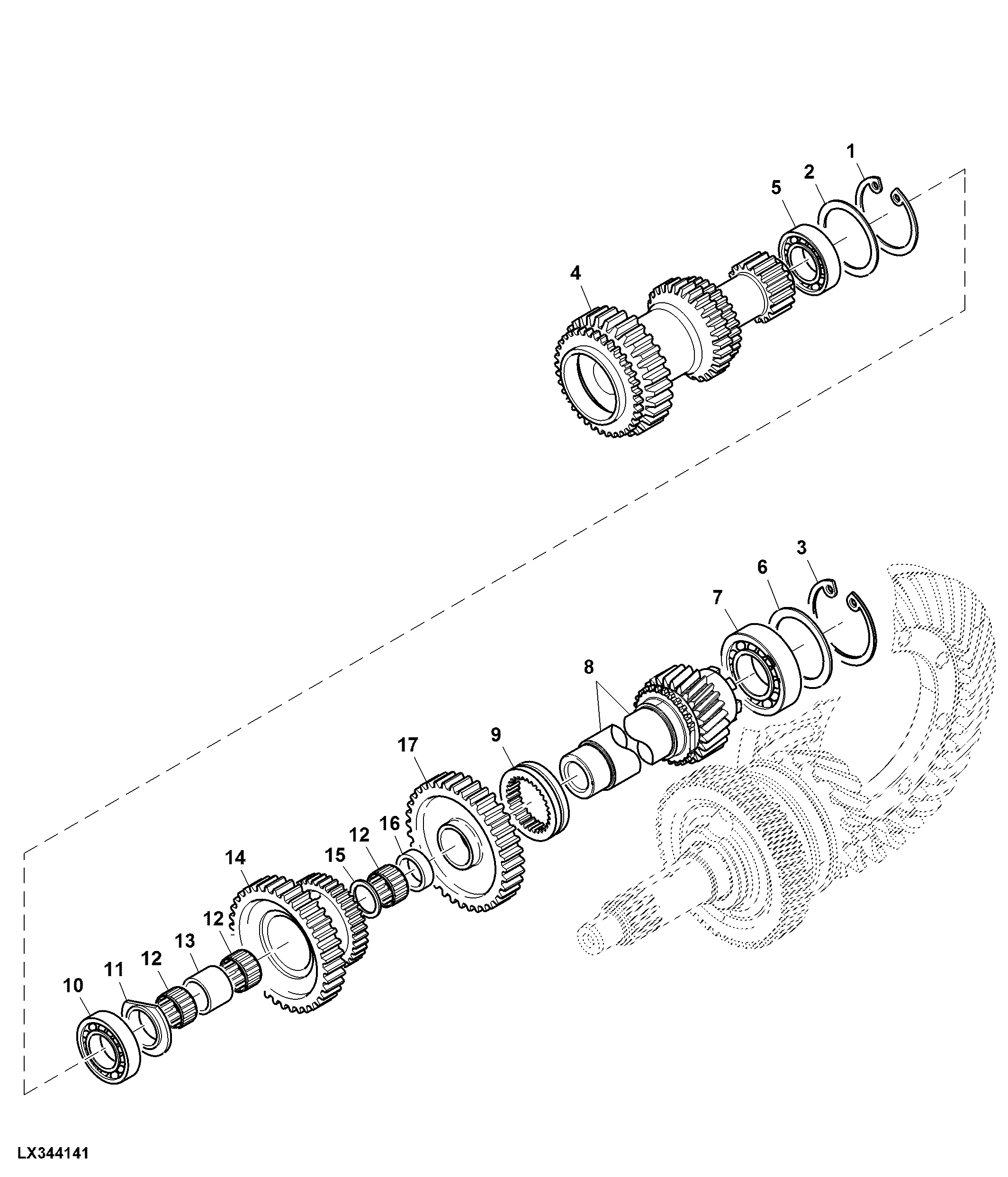 Transmission Primary Shaft, PowrReverser™, Cab