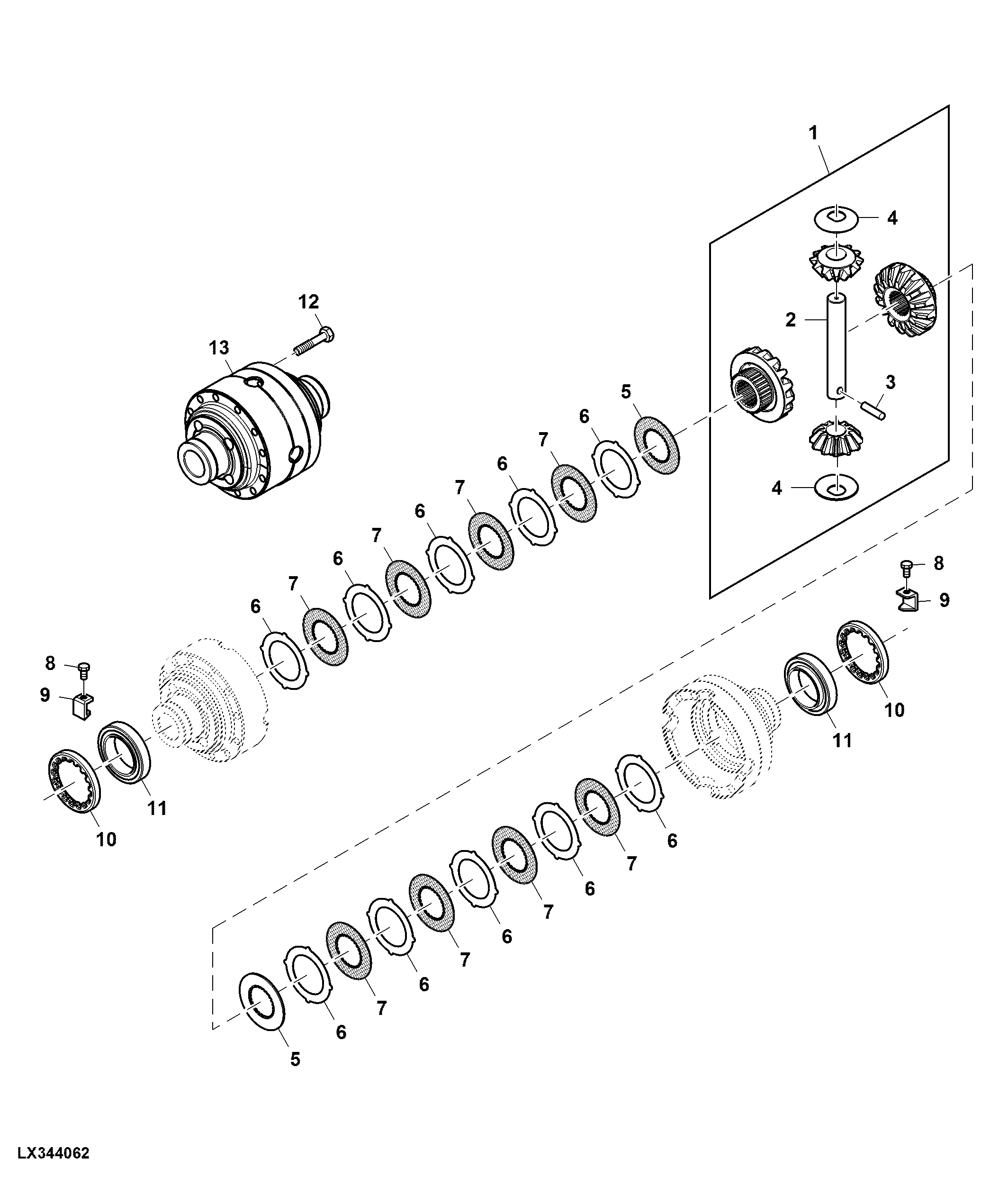 Differential, 4WD Axle, Narrow Version, Cab
