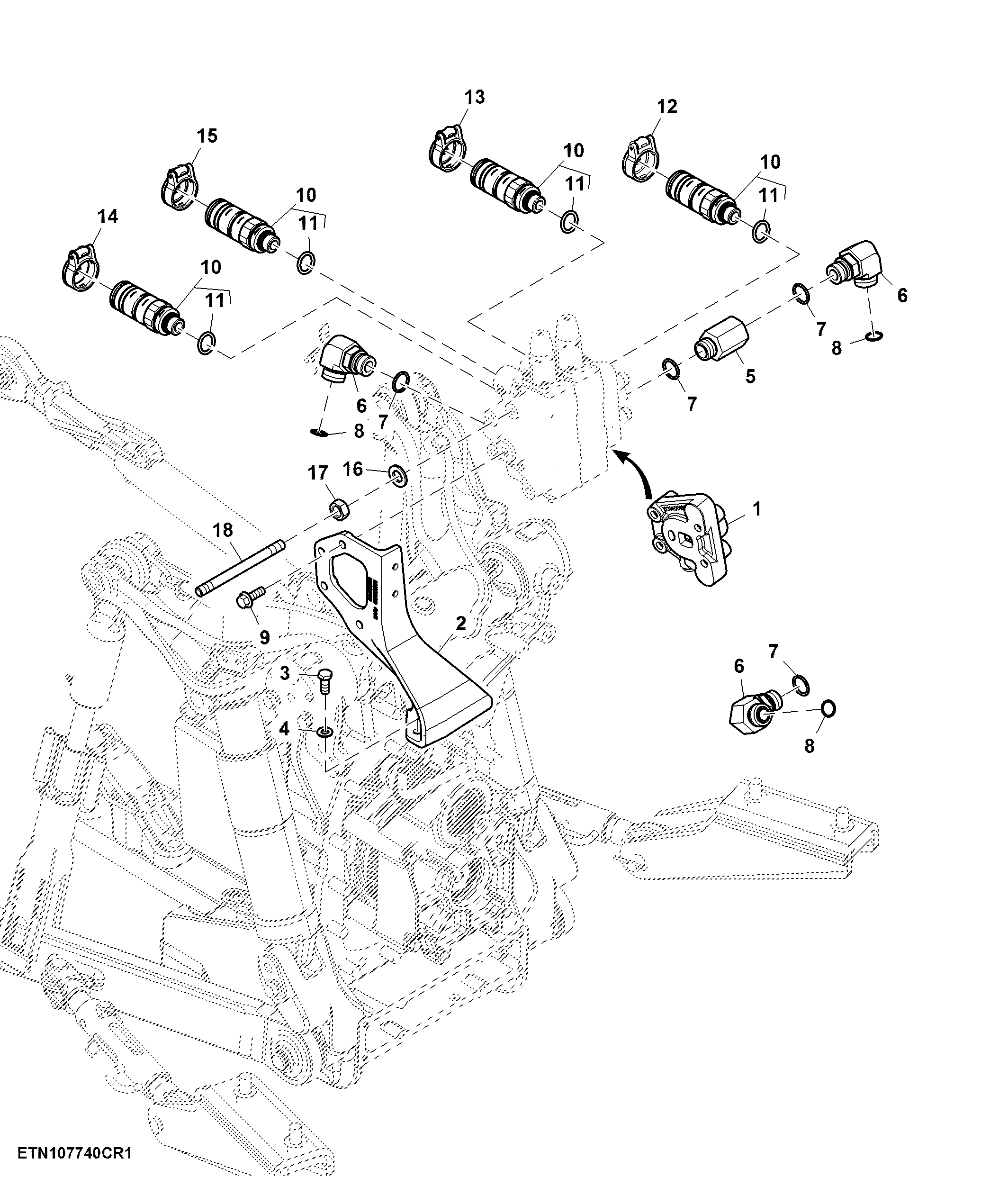 Dual Rear SCV and Hydraulic Quick-Connect Coupler