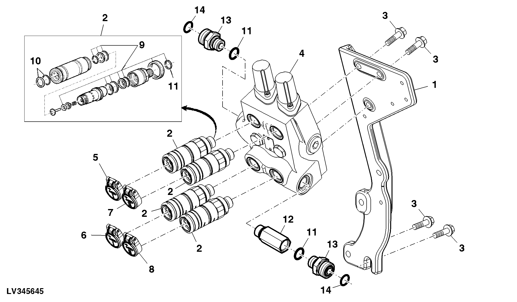 Dust Cap And Quick Connect Couplers, Standard Dual Rear Scv