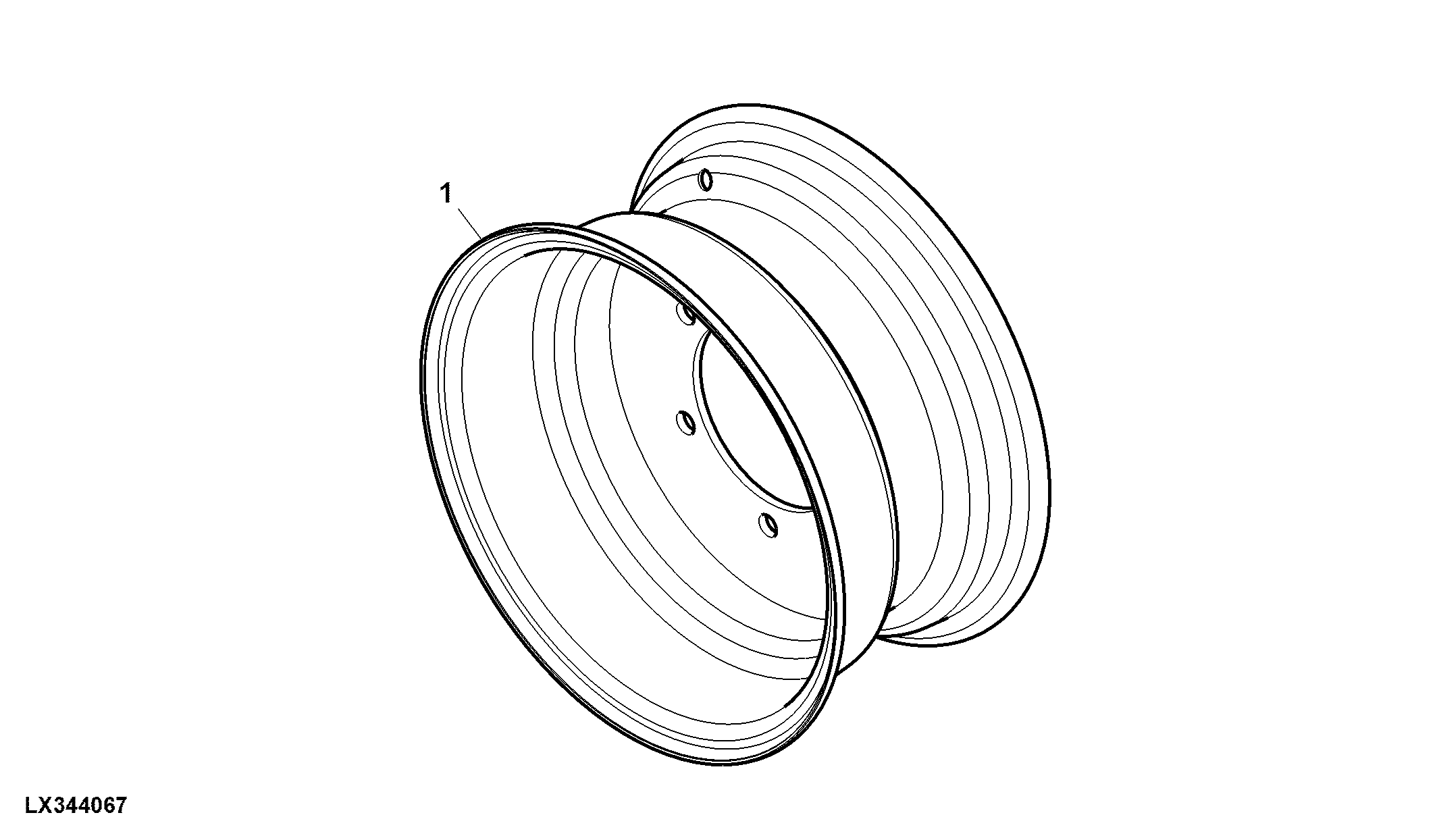 Front Wheels, W8X16, Welded, Narrow Version