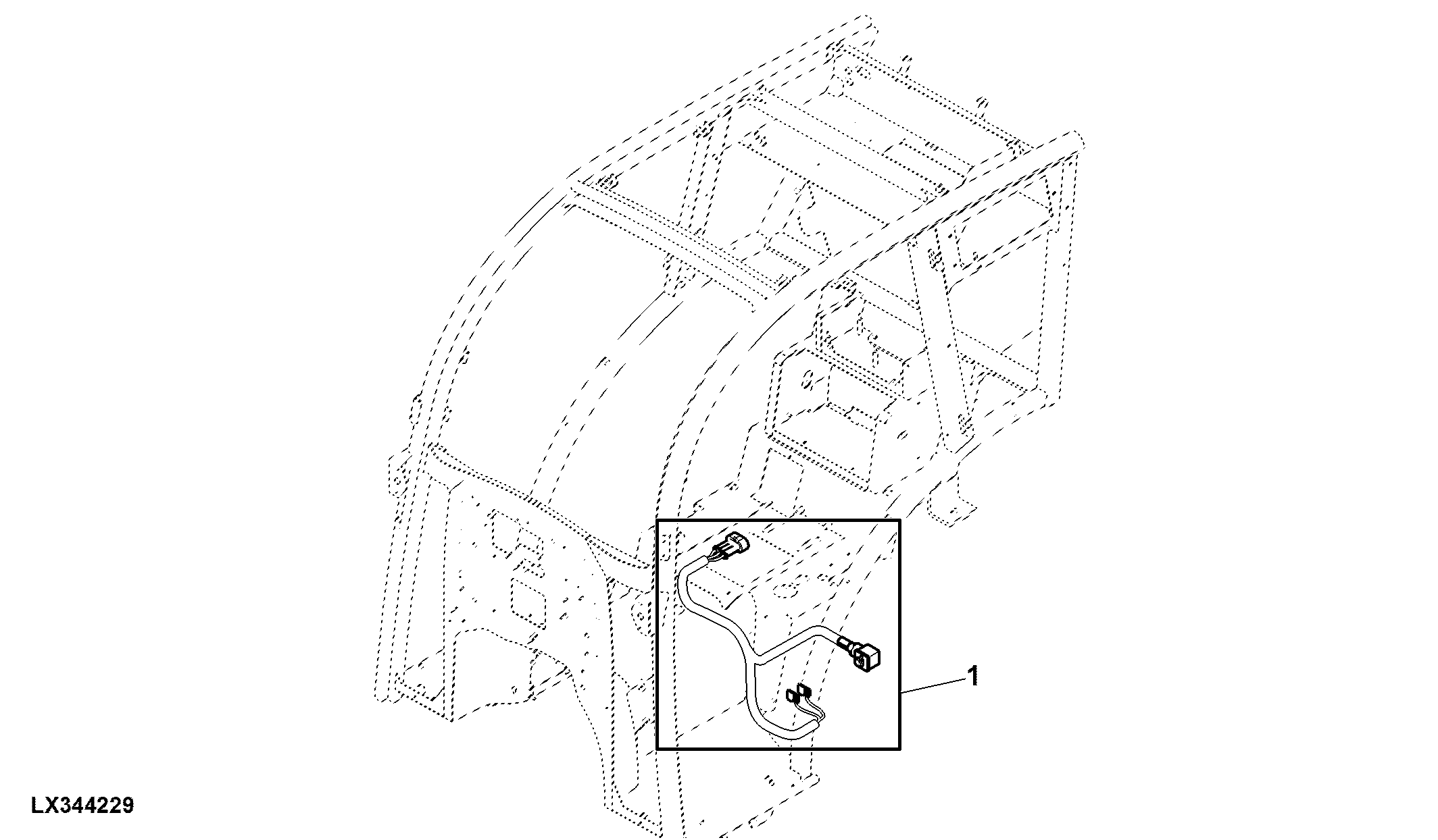 Wiring Harness, Trailer Brake Valve, Cab