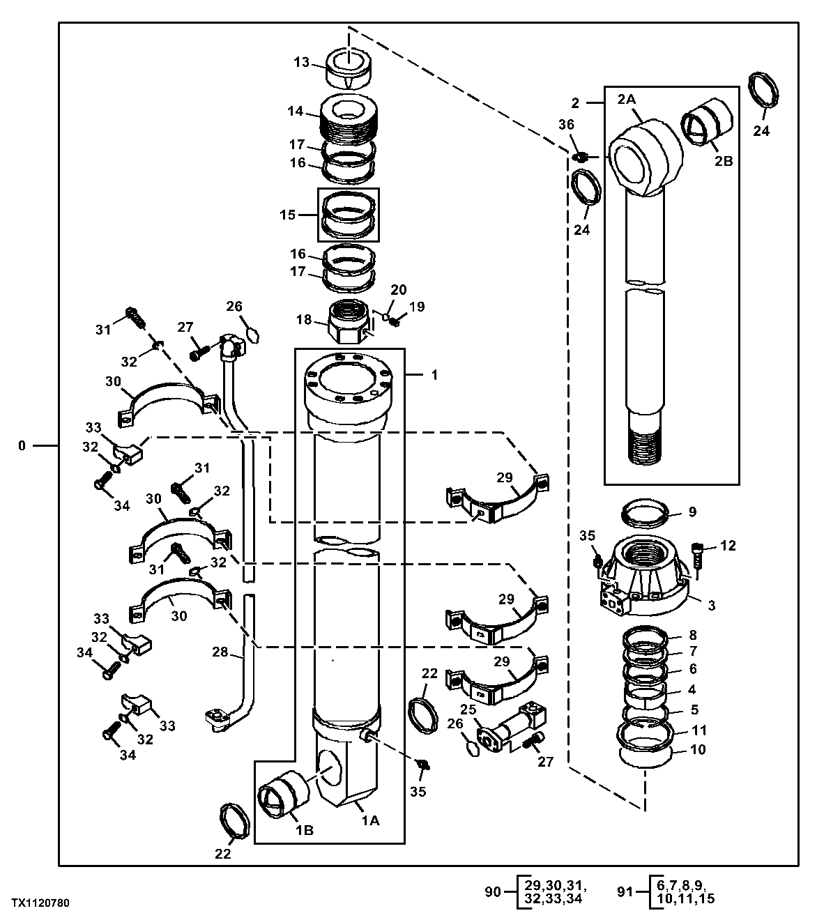 Bucket Cylinder Components (Mass Excavating)