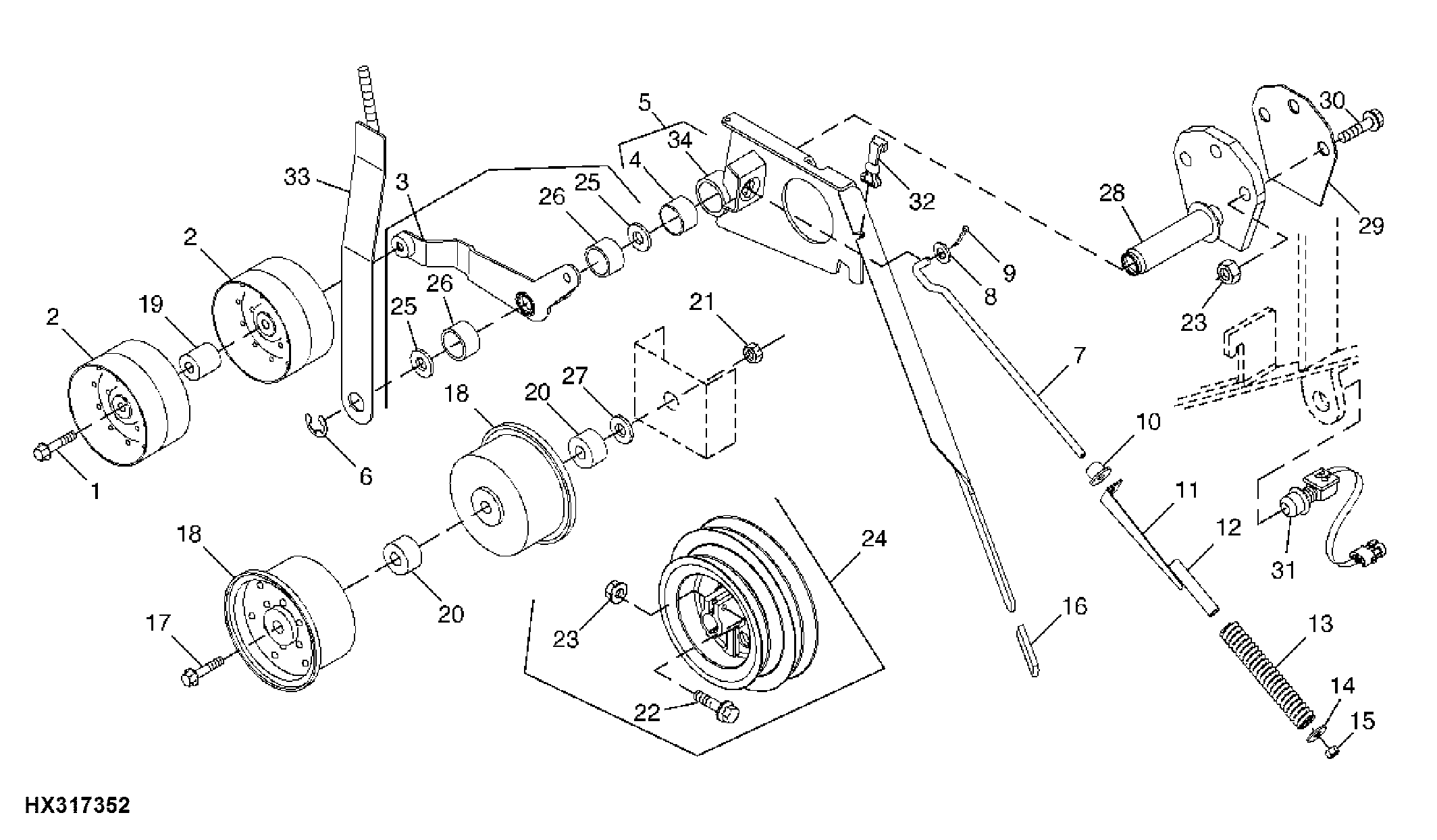 Straw Chopper Drive Idler Assembly ( - 705797)