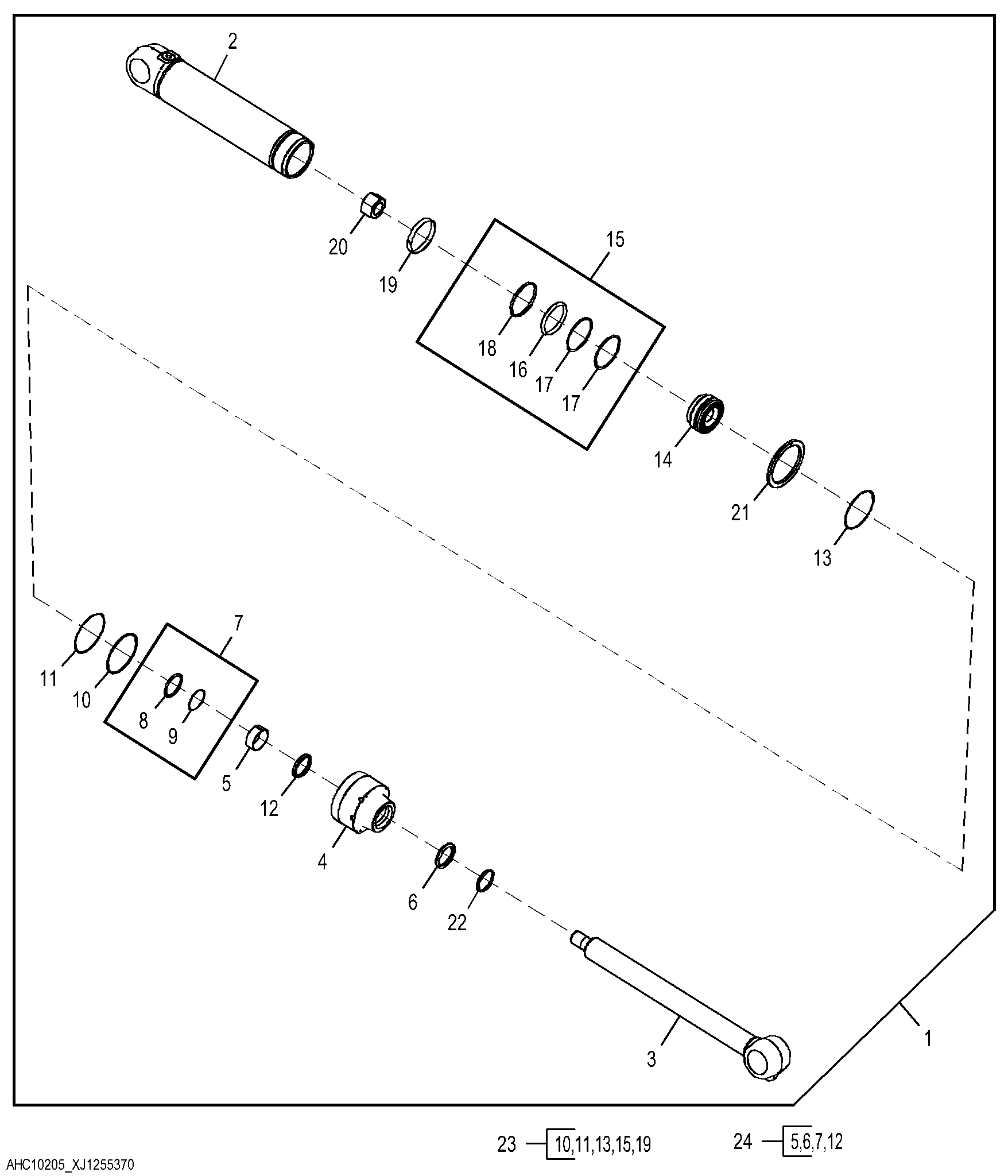 Bucket Cylinder Components (Z-Bar) (627886 - )