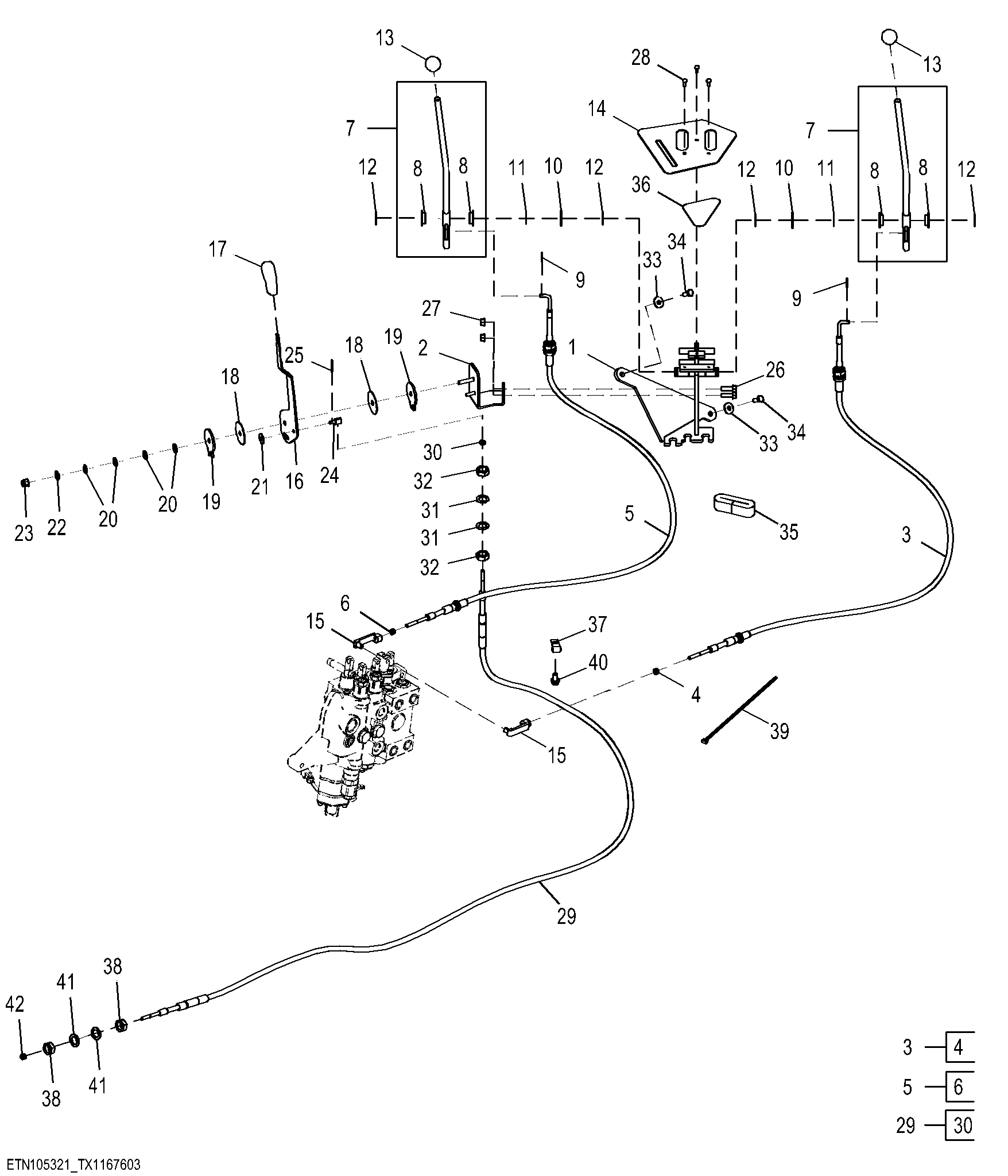 Stabilizer Control with Hand Throttle (Engine 4045TBZ01-RE564738) (000471 - 001050)