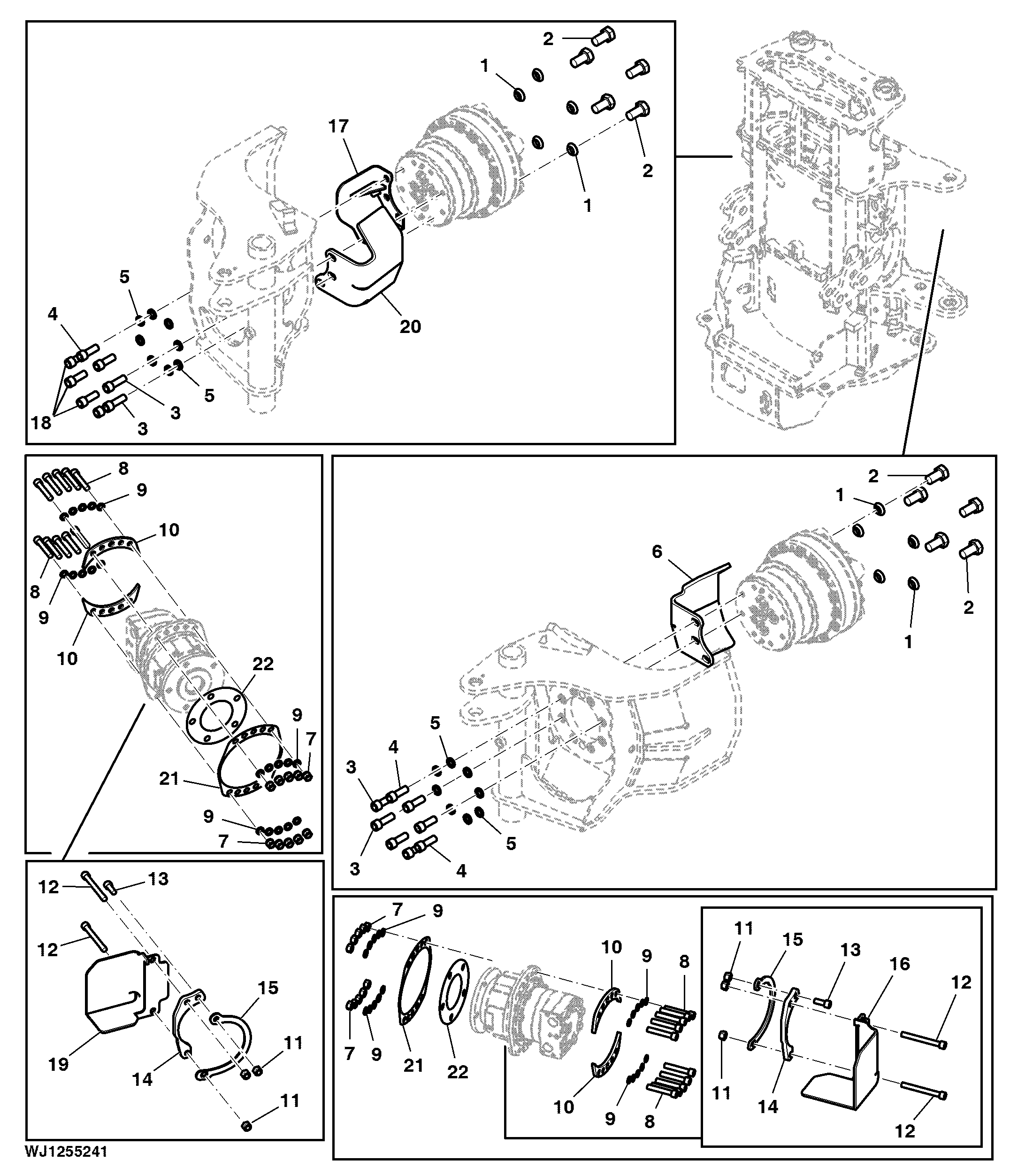 BBR and Danfoss Feed Wheels Motors Fastens Parts