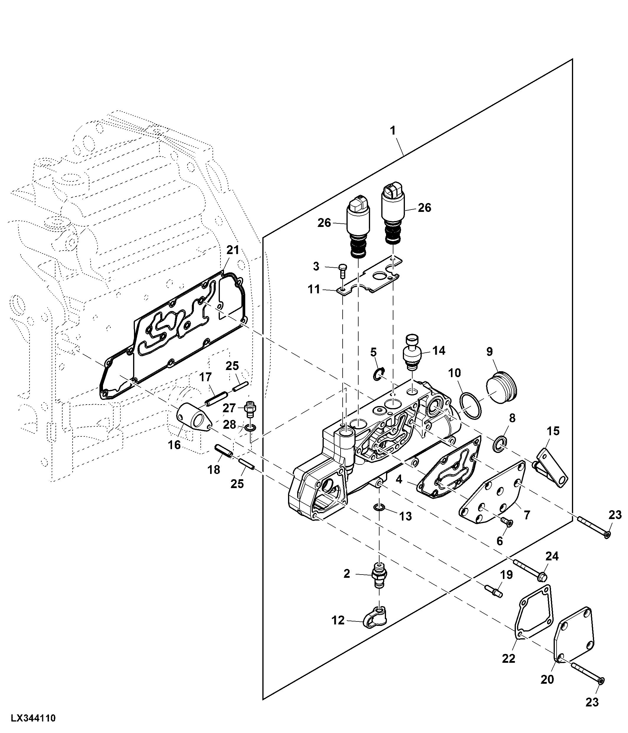 CONTROL BLOCK FOR PARKING LOCK (AUTOPOWR TRANSMISSION)