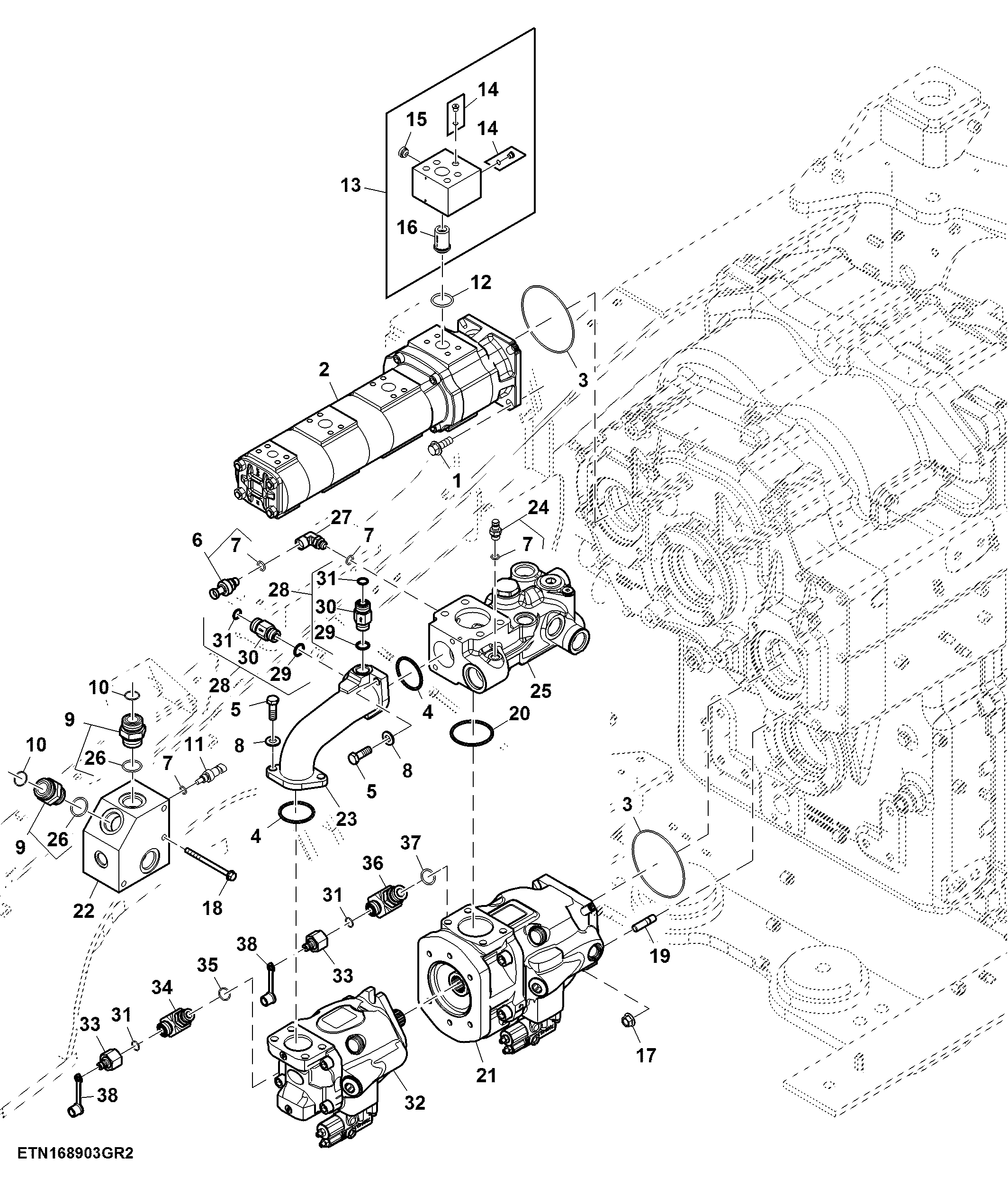 Hydraulic Pump, ACS™, W/ PTO, Double Reduction Axle, High Flow Pump
