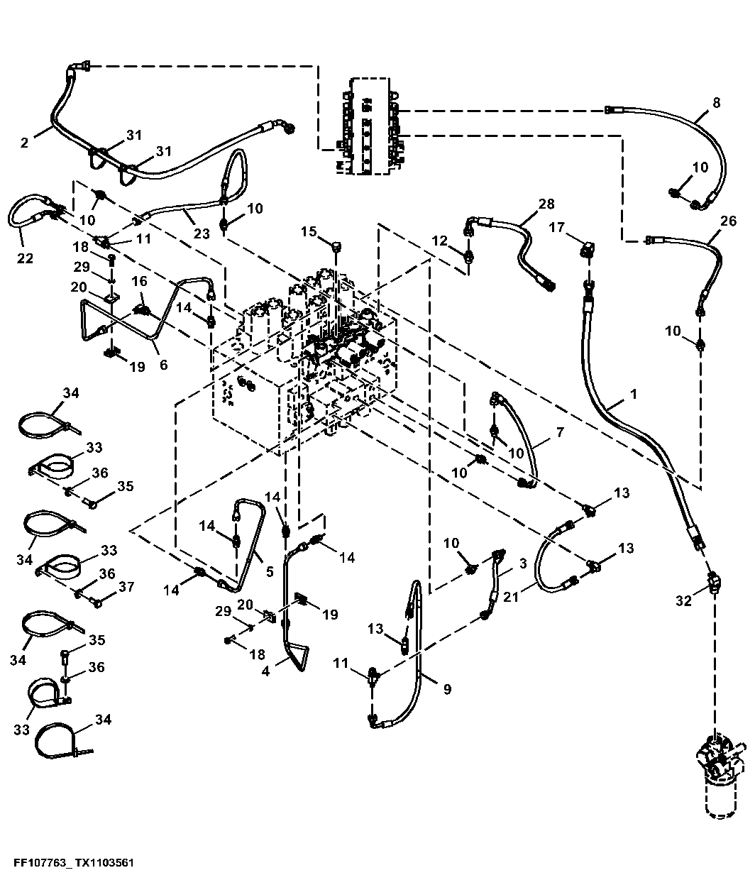 Pilot Lines, Pilot Signal Manifold To Control Valve